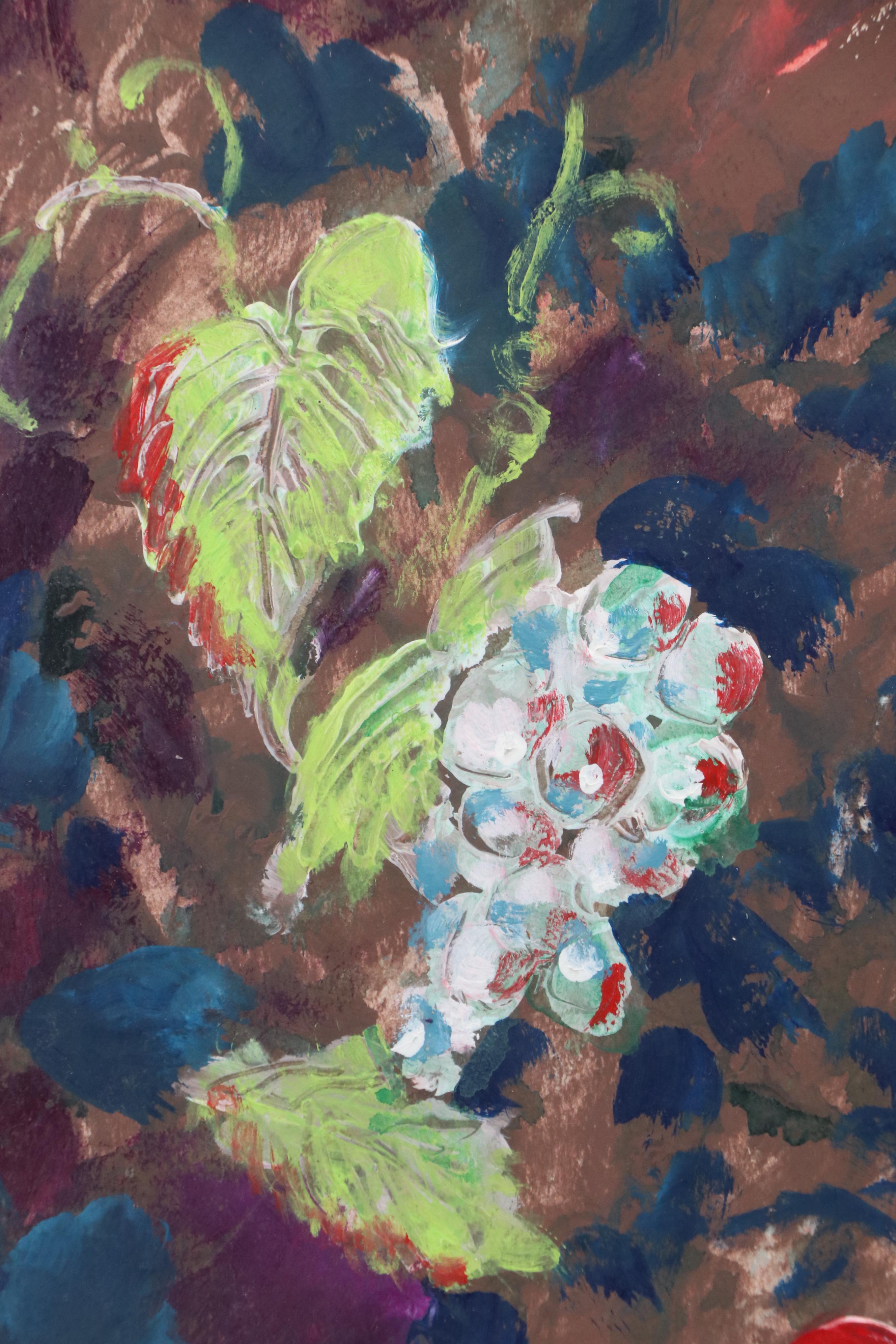 John Brzostoski Expressionist Still Life Acrylic Painting, 1999