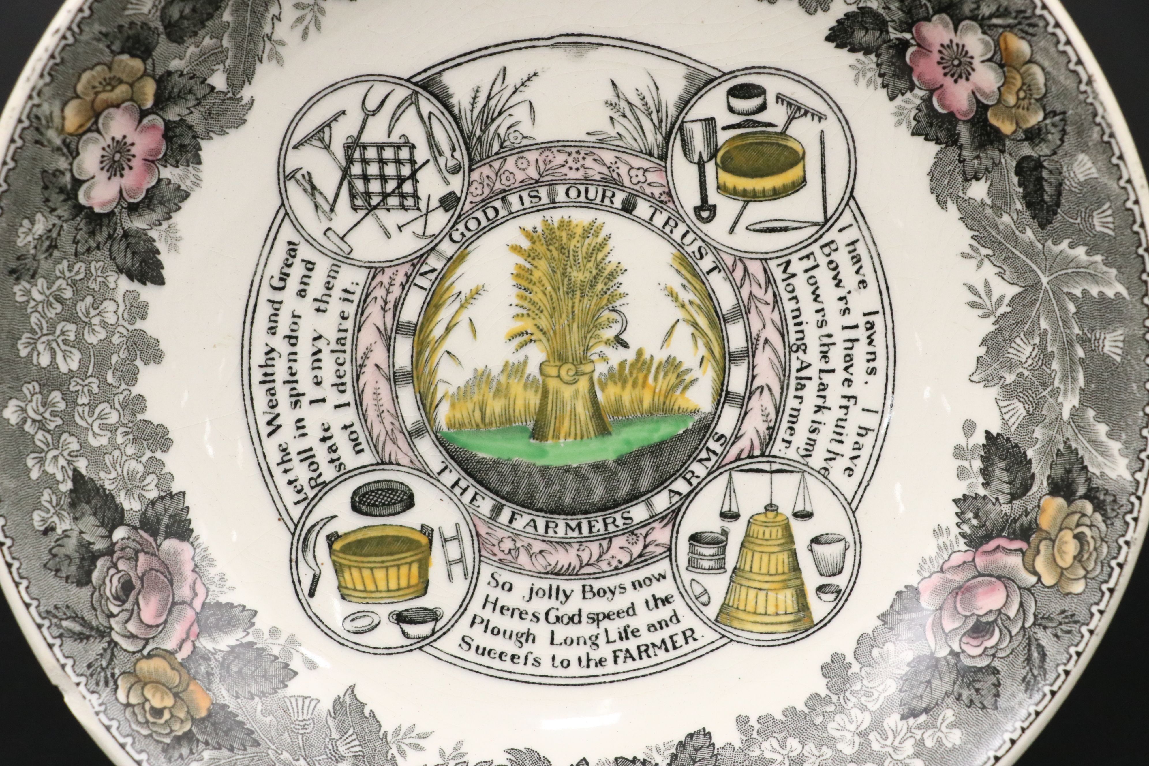 Adams and Other English Farmer's Toast Tableware with Quimper Faïence Plates