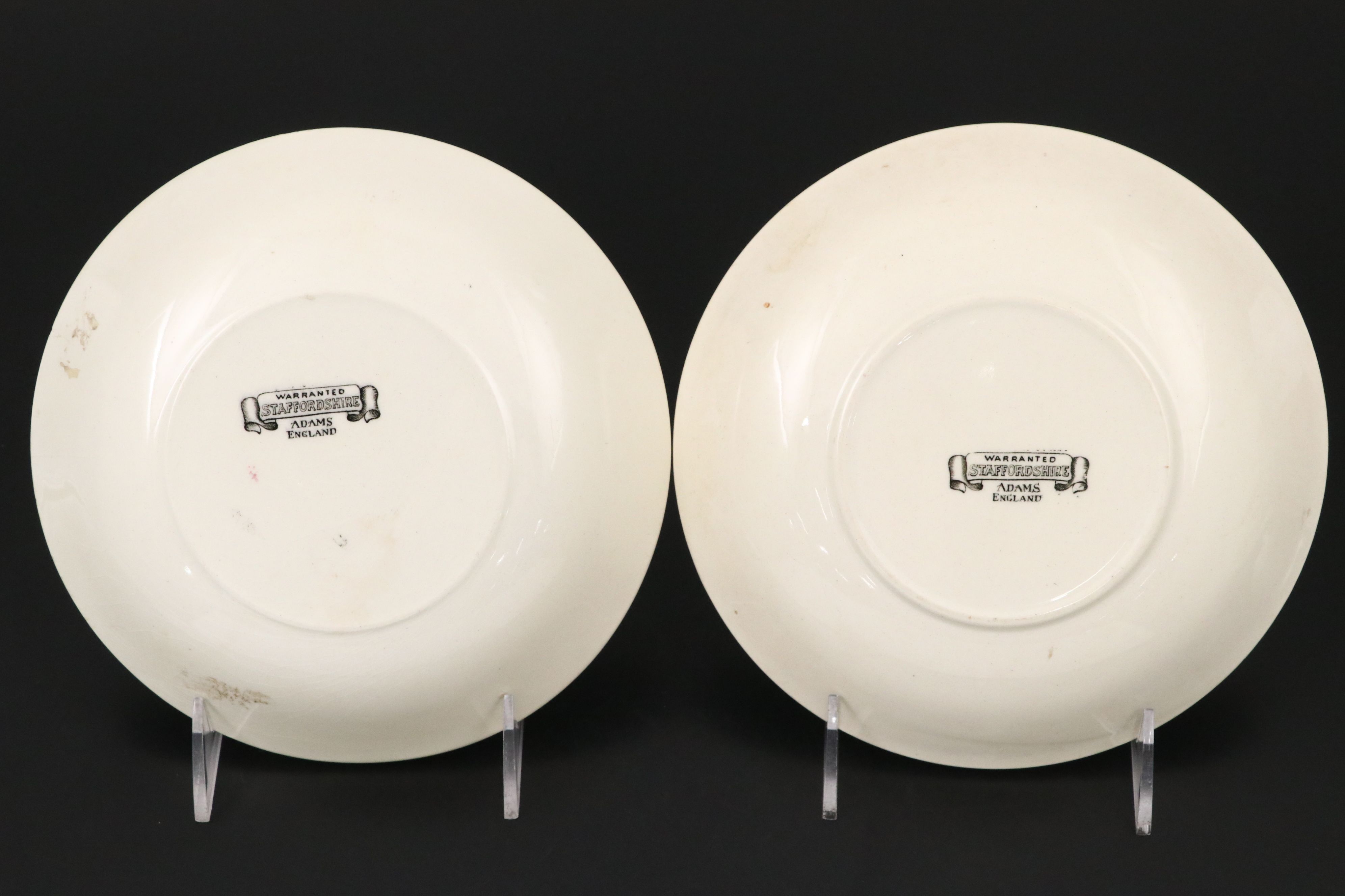 Adams and Other English Farmer's Toast Tableware with Quimper Faïence Plates