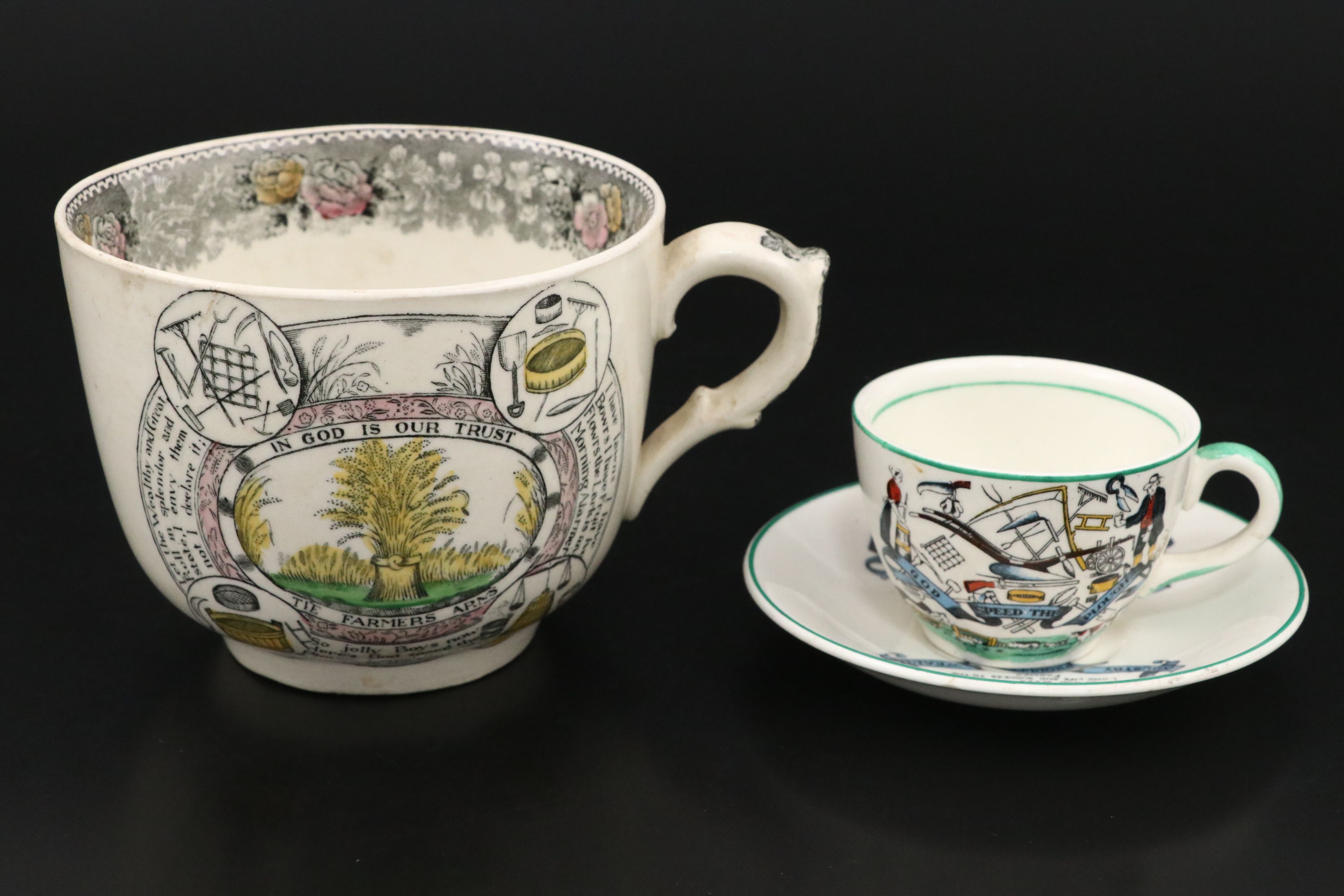 Adams and Other English Farmer's Toast Tableware with Quimper Faïence Plates