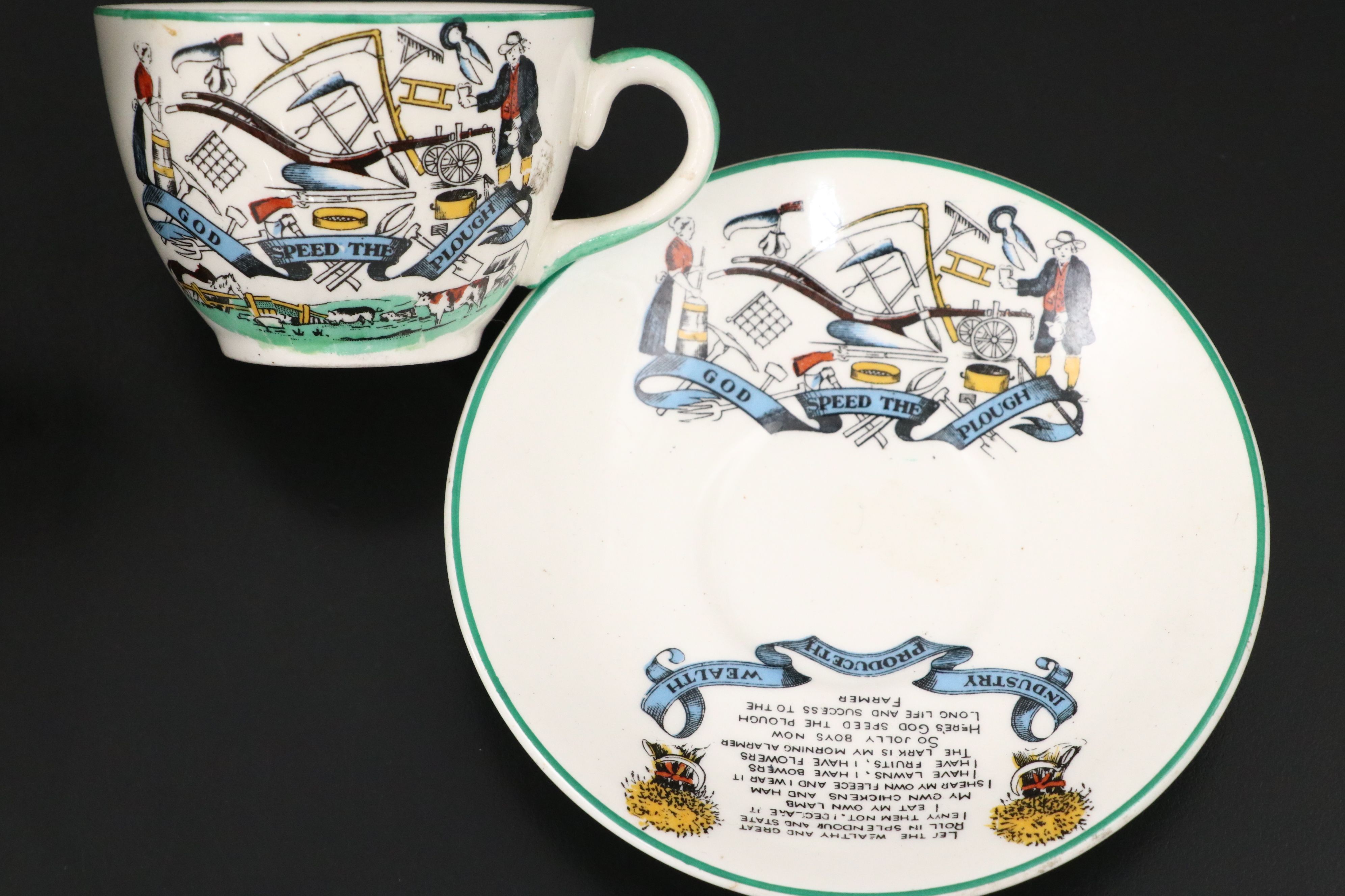 Adams and Other English Farmer's Toast Tableware with Quimper Faïence Plates