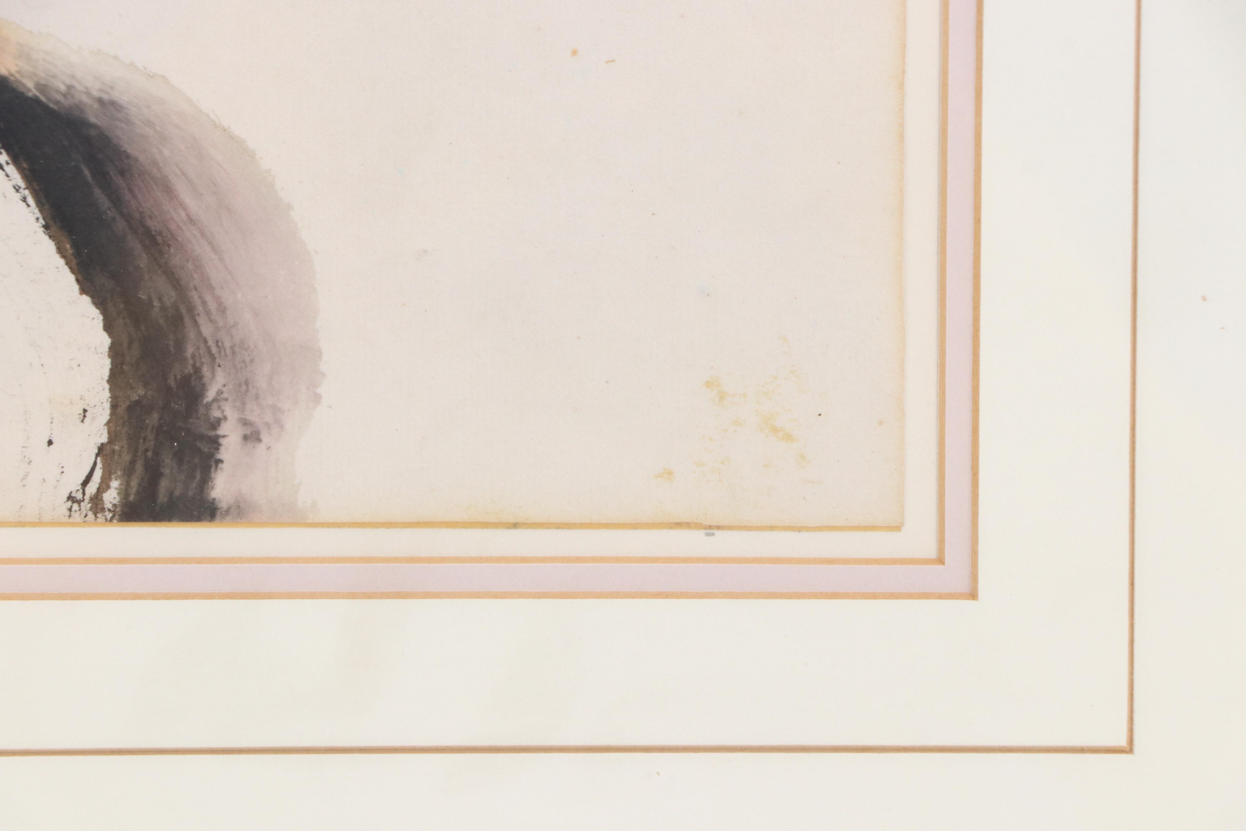 East Asian Abstract Gouache Painting, Circa 1965