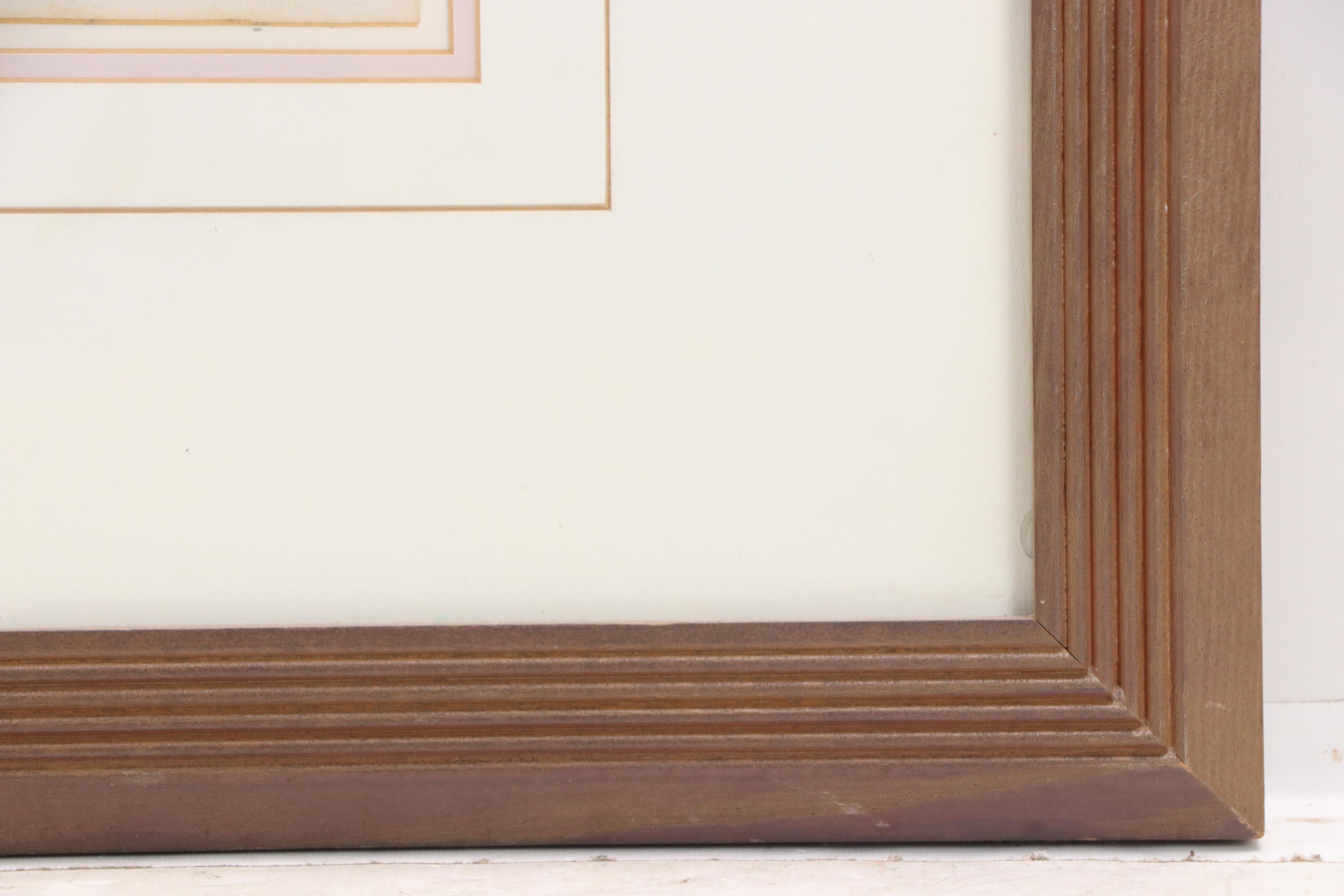 East Asian Abstract Gouache Painting, Circa 1965