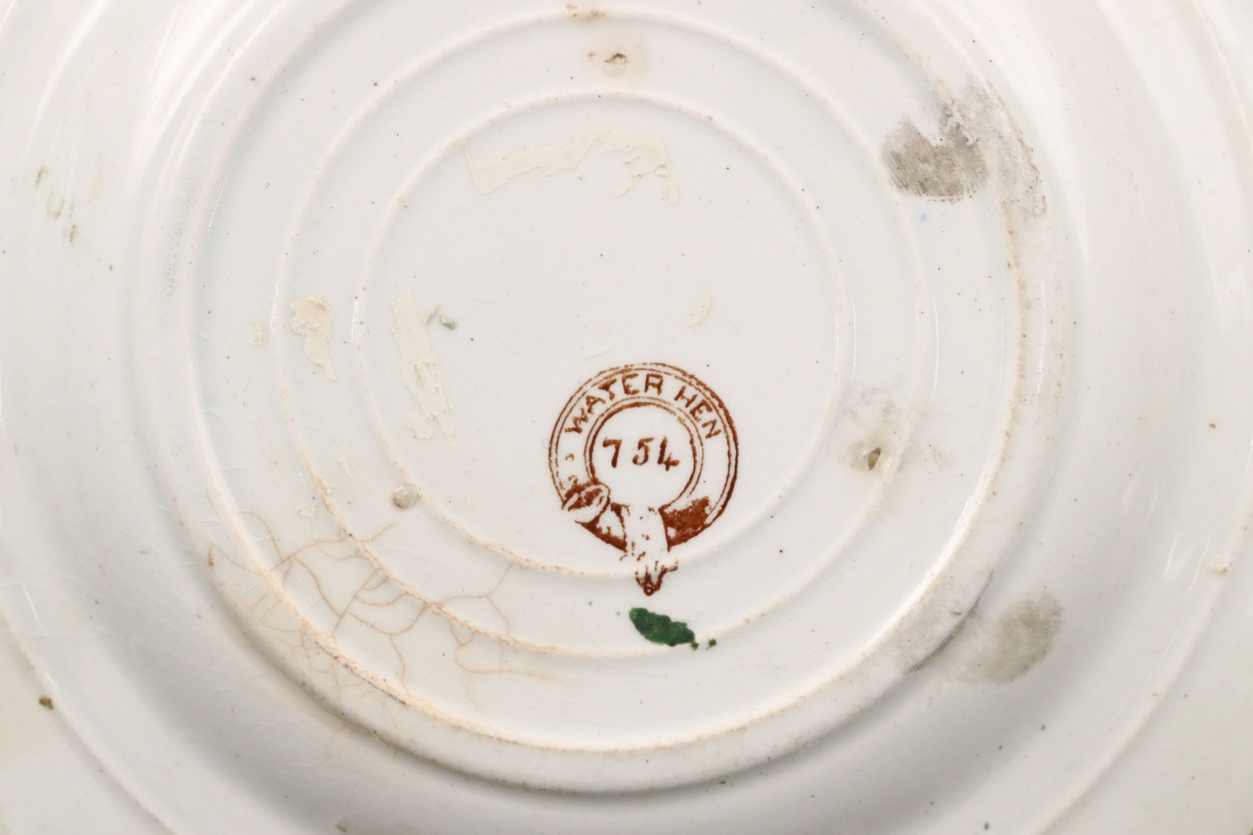 Woods "Brier" Plate with Other English Brown Transferware Tableware