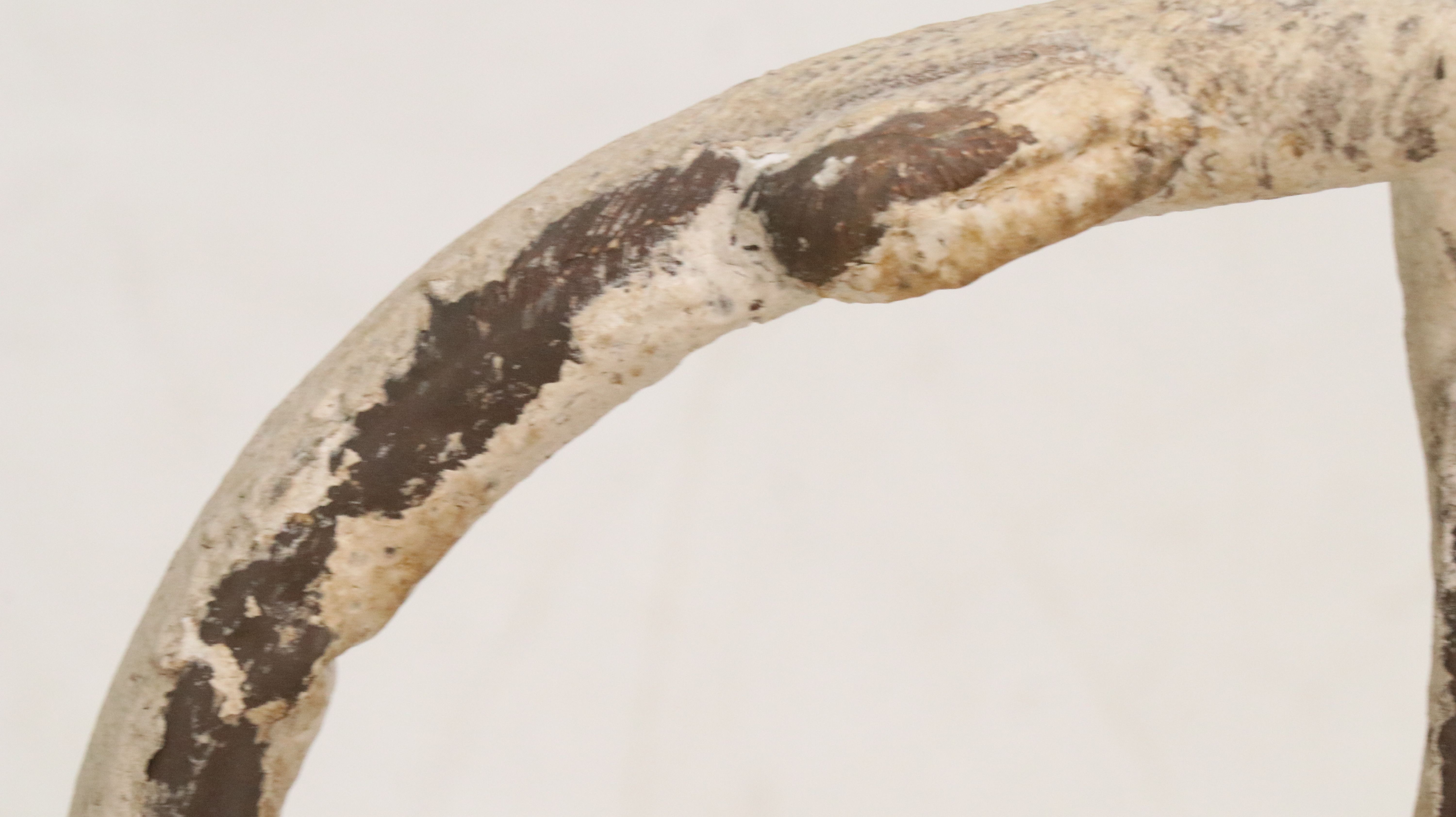 Set of Four Painted White Cast Metal Chairs