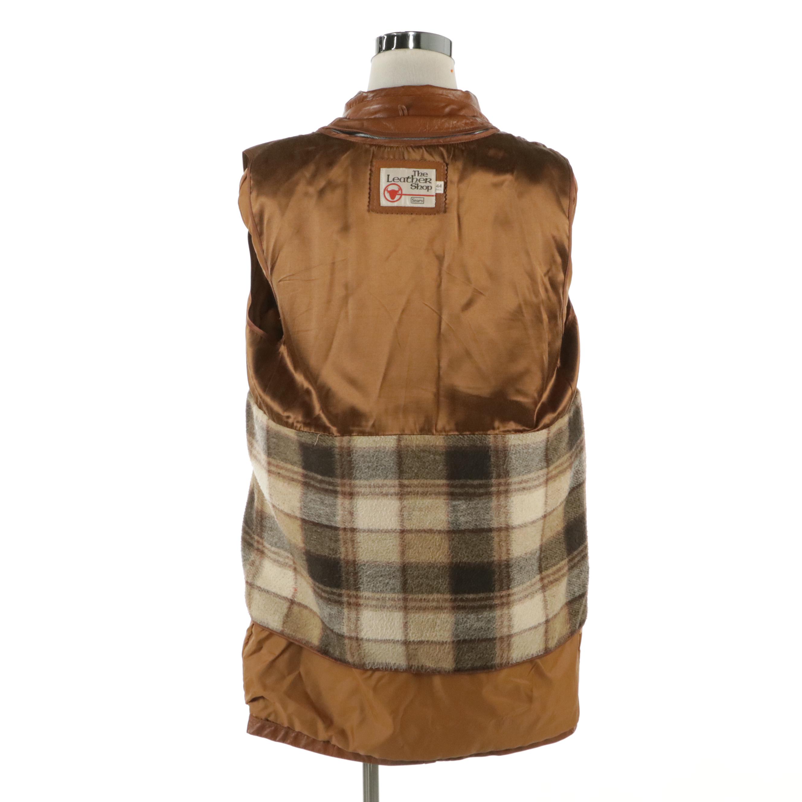 Men's The Leather Shop for Sears Vintage Caramel Brown Leather Jacket