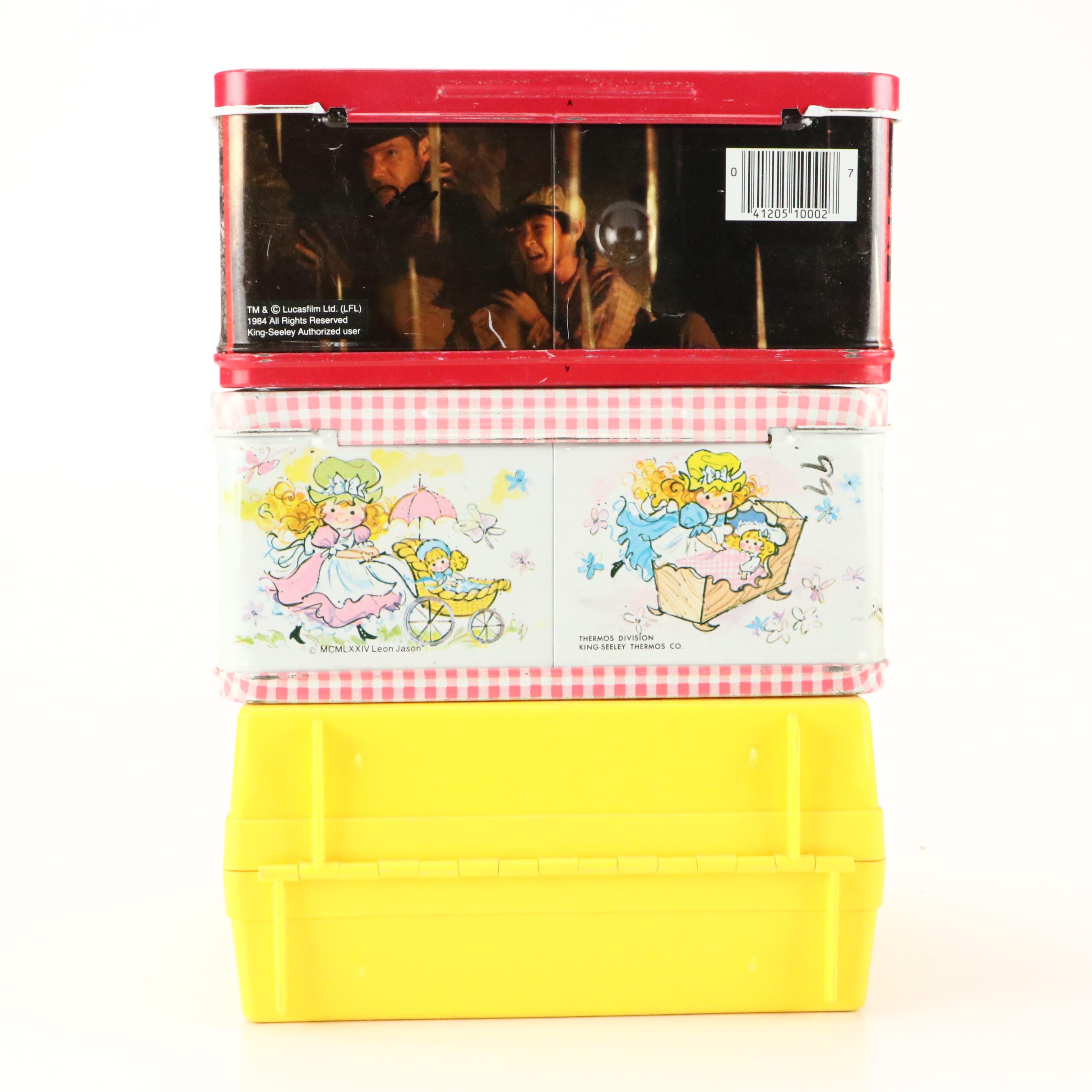 Walt Disney "Mickey and Donald" Lunch Box Set with Other Vintage Lunch Boxes