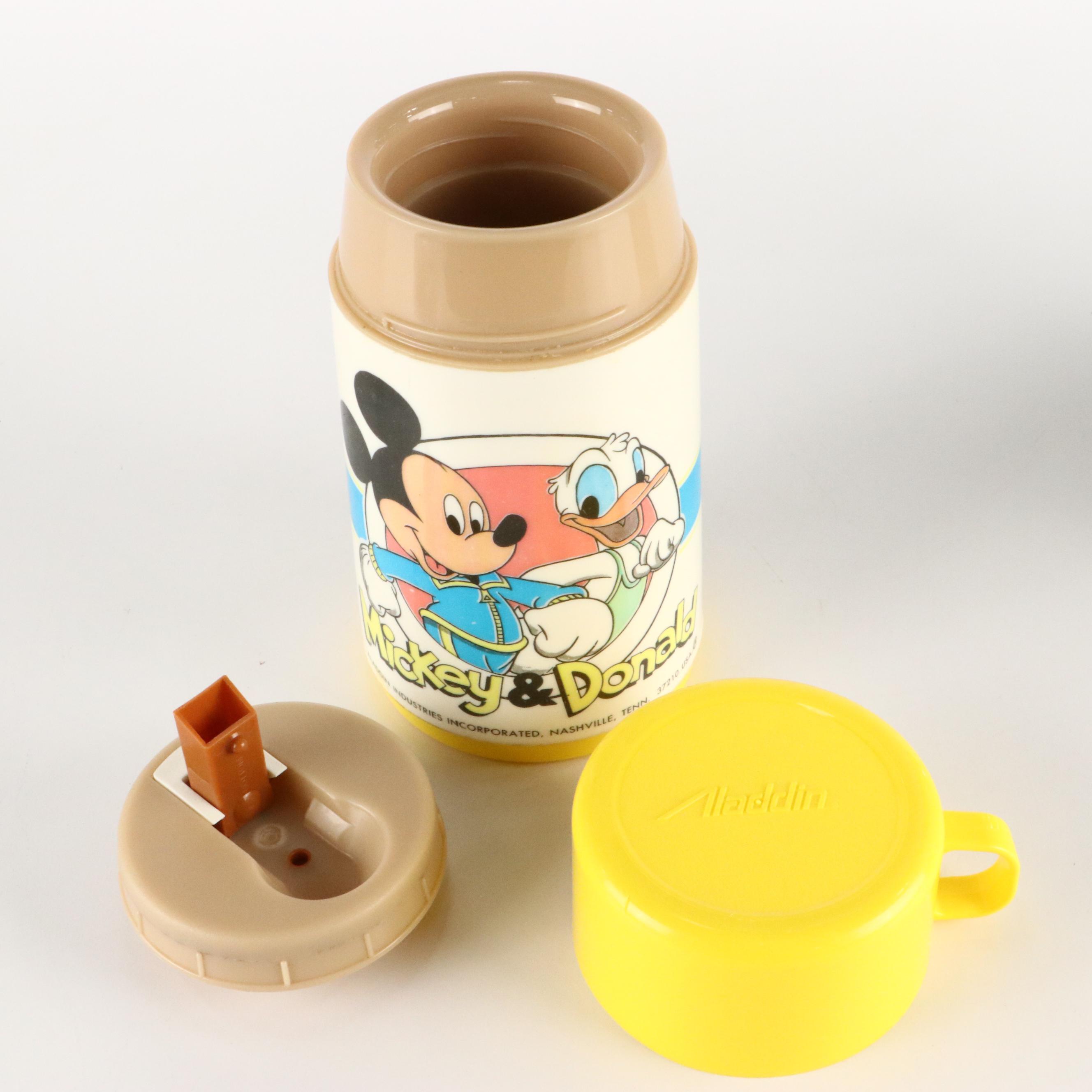 Walt Disney "Mickey and Donald" Lunch Box Set with Other Vintage Lunch Boxes