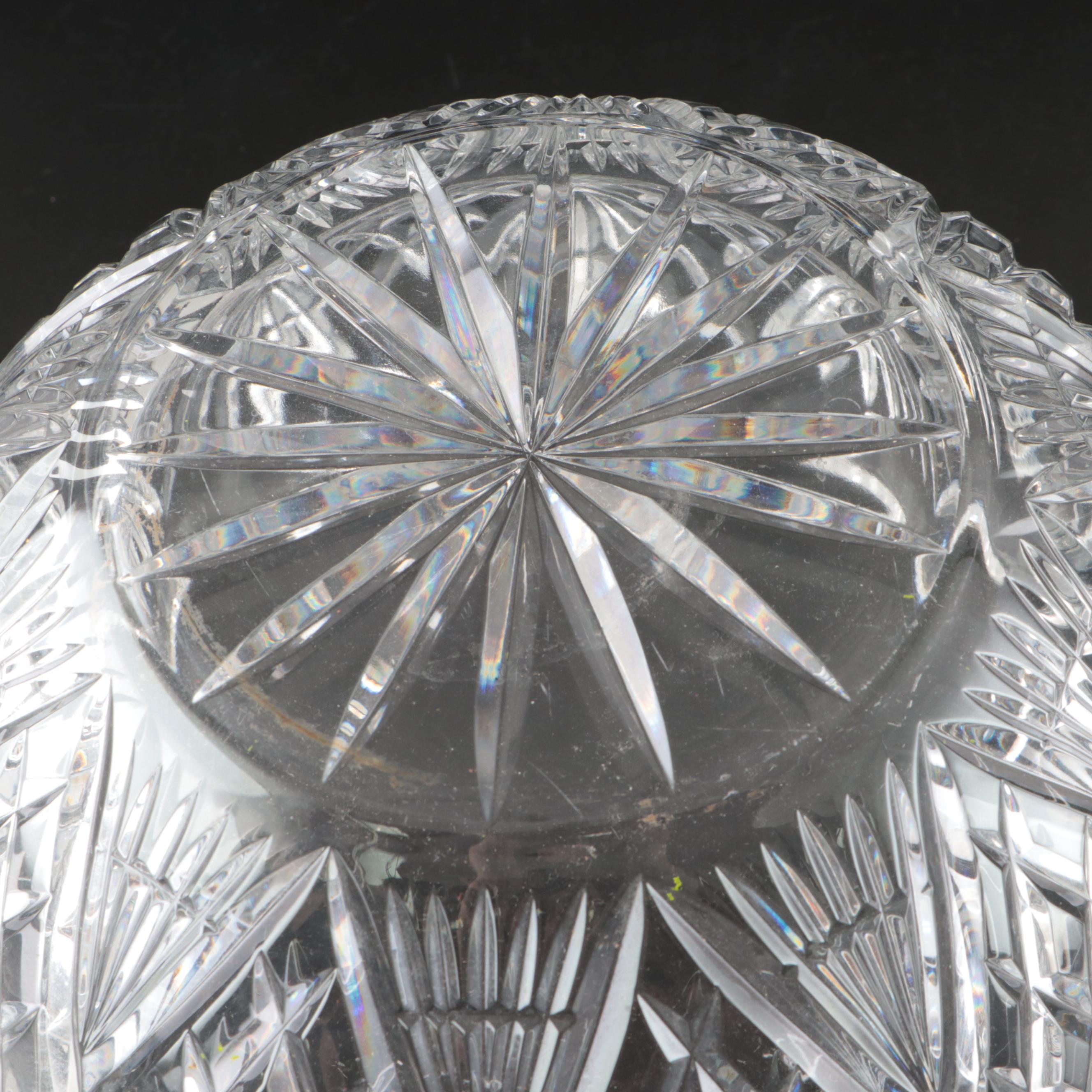 Orrefors Crystal Candlestick Pair with Other Crystal Centerpiece Bowl