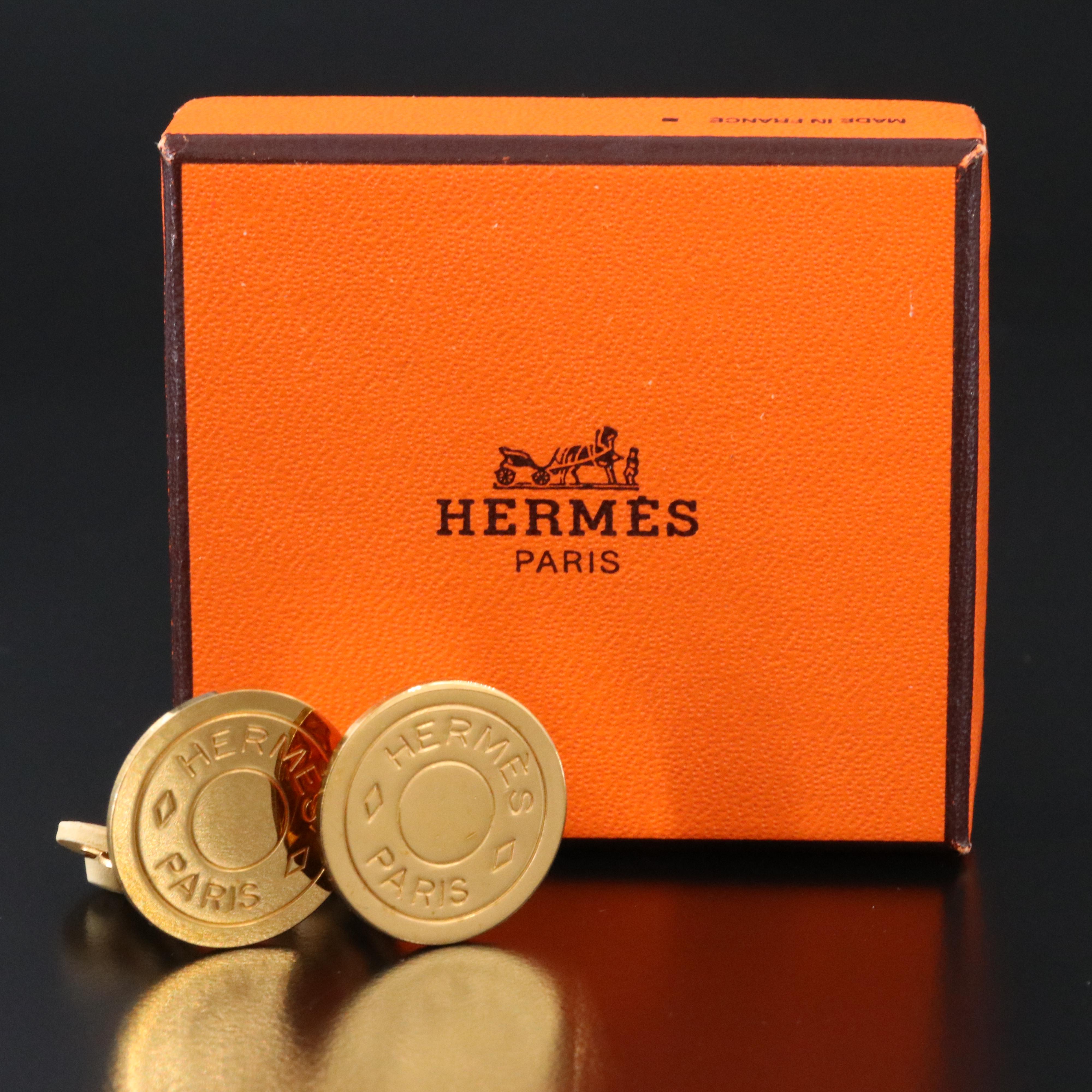 Hermès Clou de Selle Clip Earrings