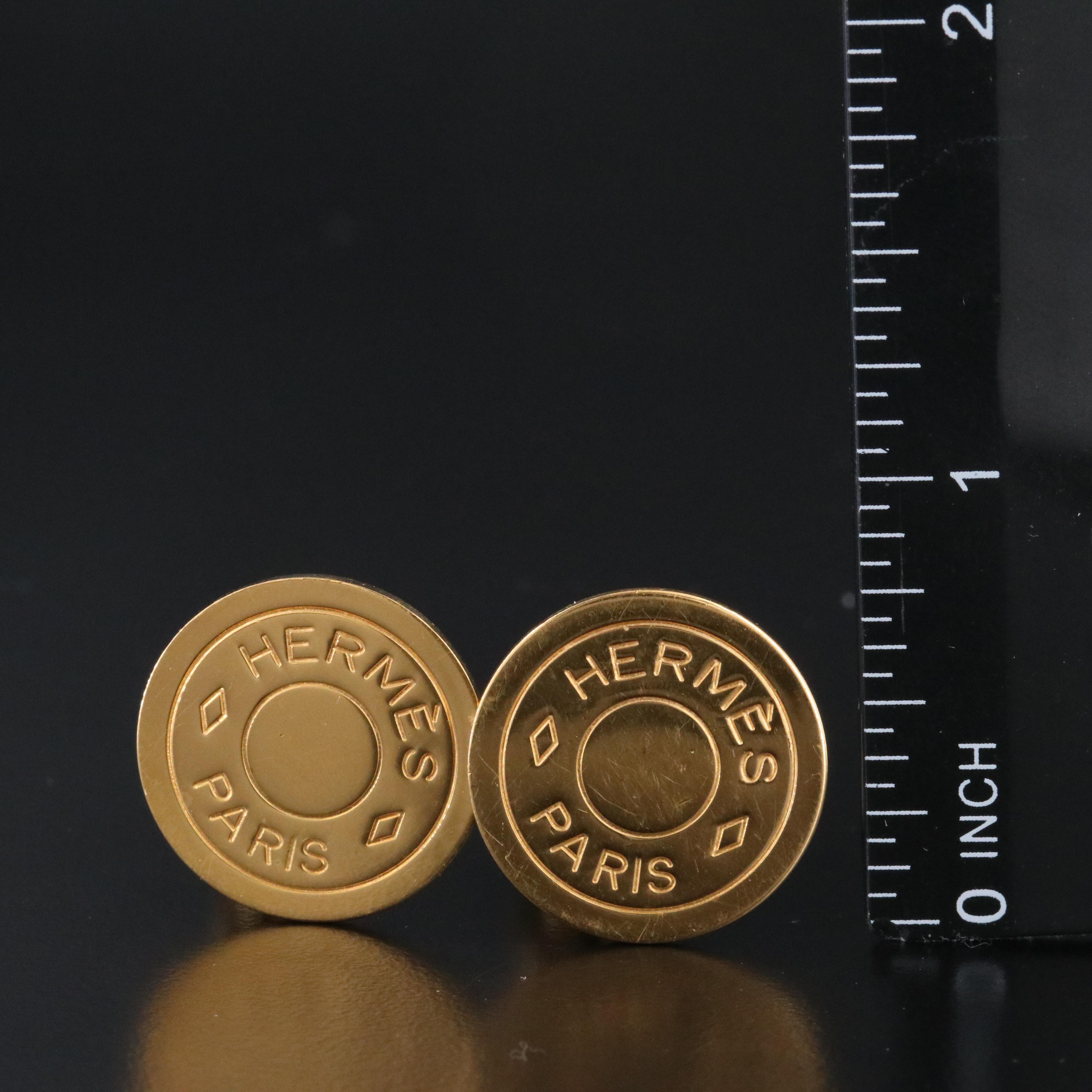 Hermès Clou de Selle Clip Earrings