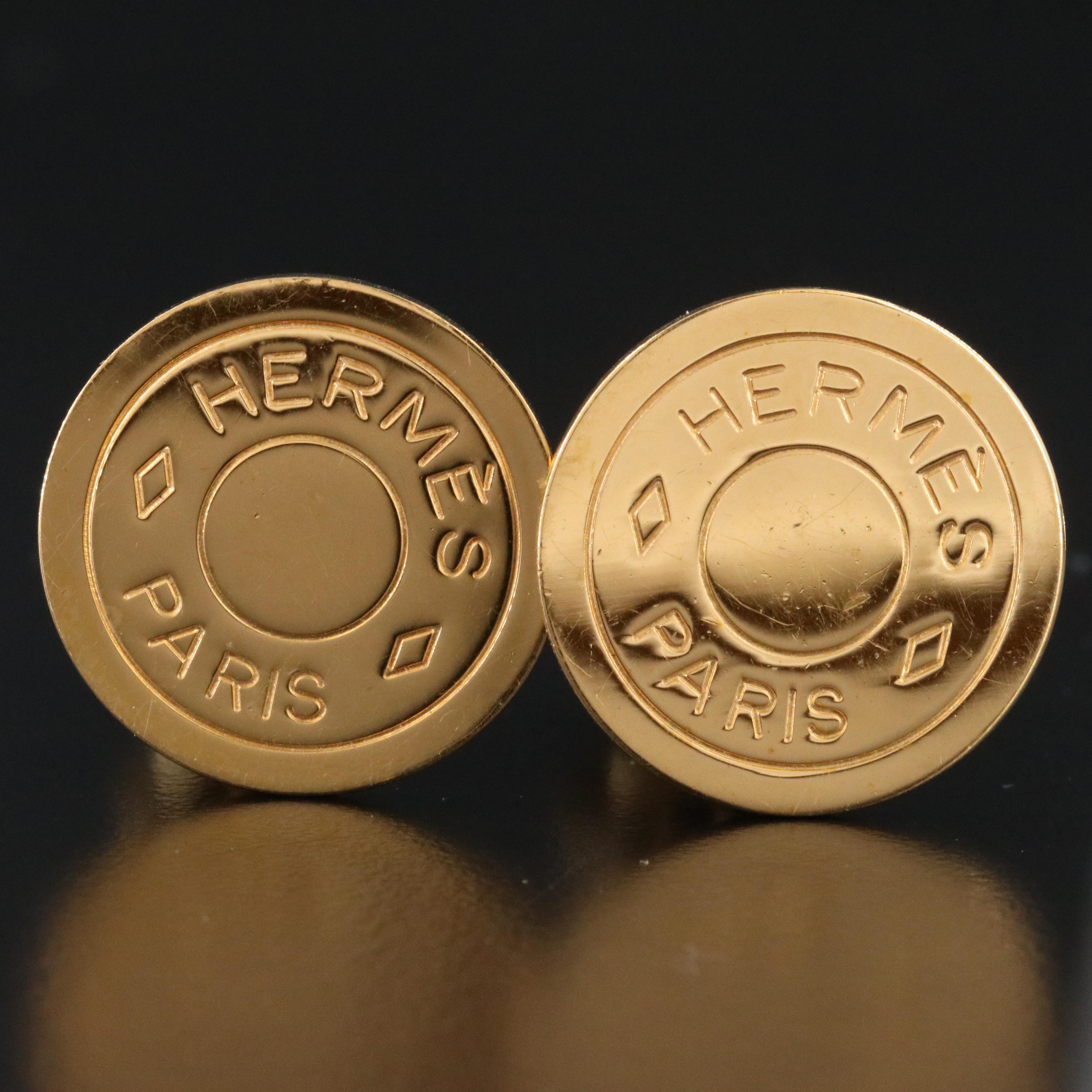 Hermès Clou de Selle Clip Earrings