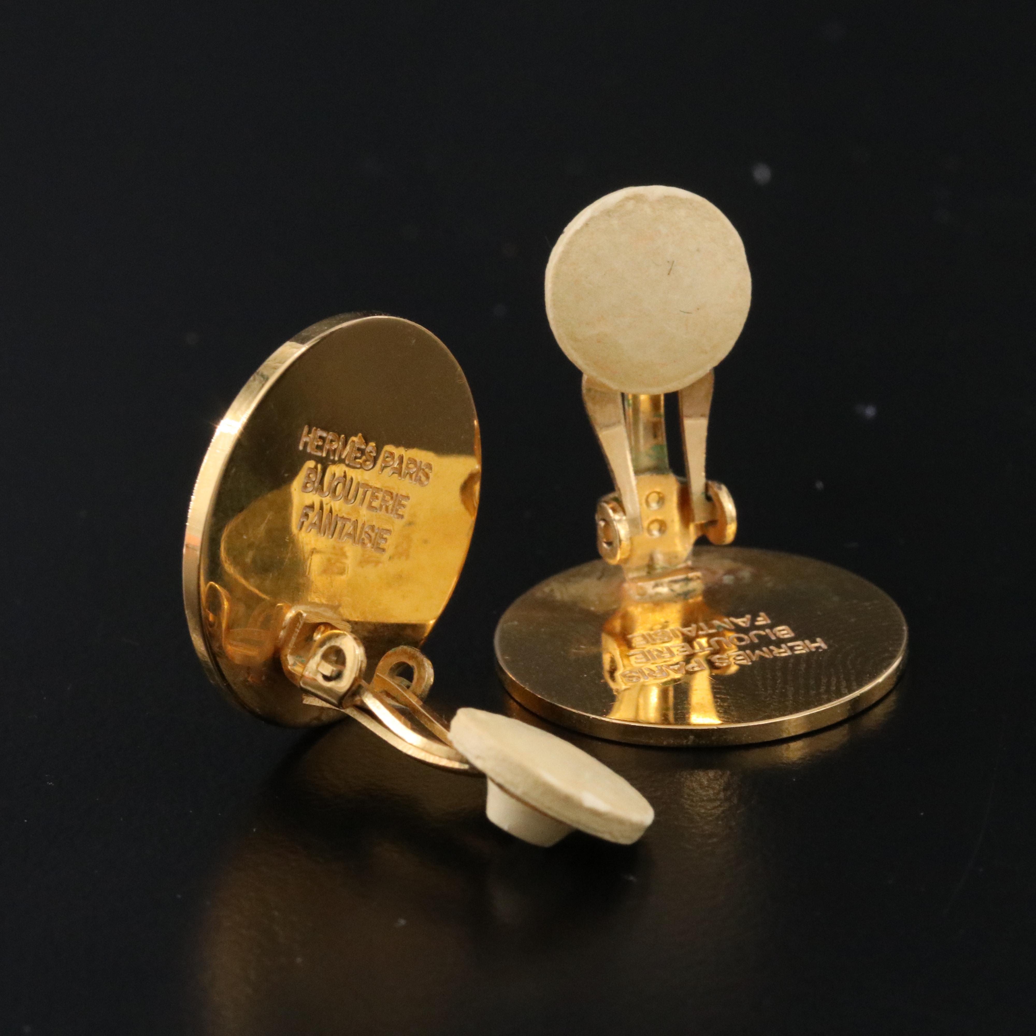 Hermès Clou de Selle Clip Earrings