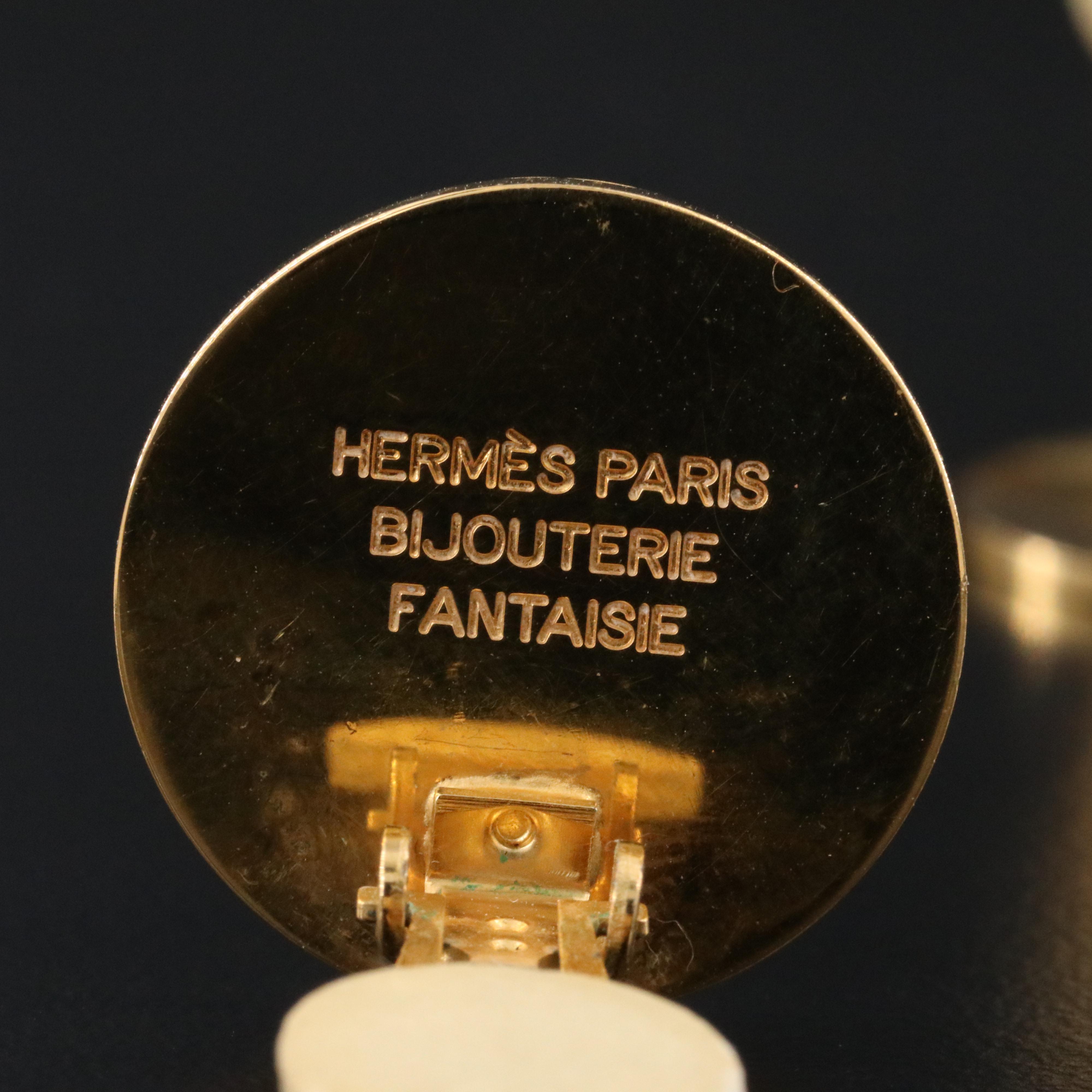 Hermès Clou de Selle Clip Earrings