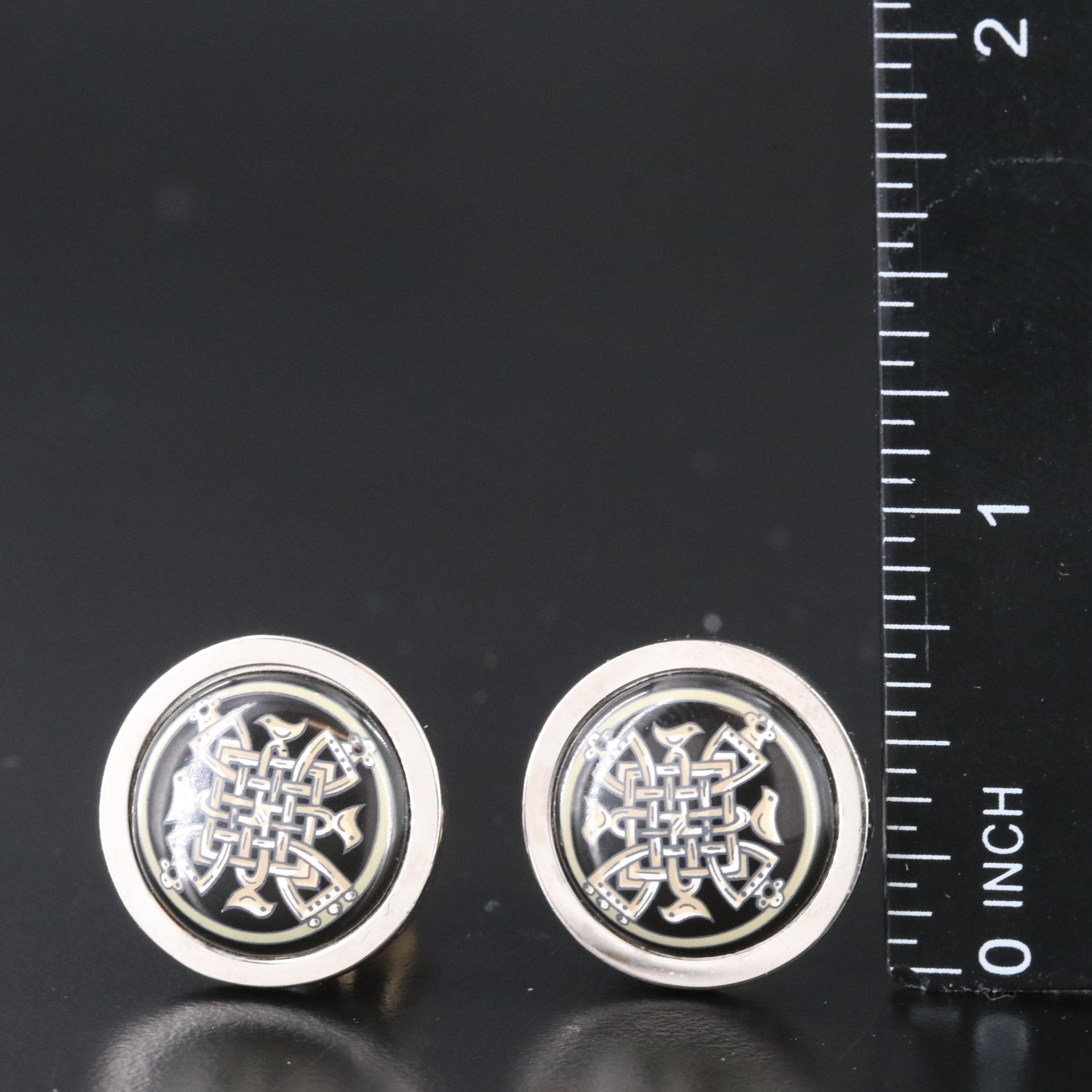 Hermès Enamel Clip Earrings
