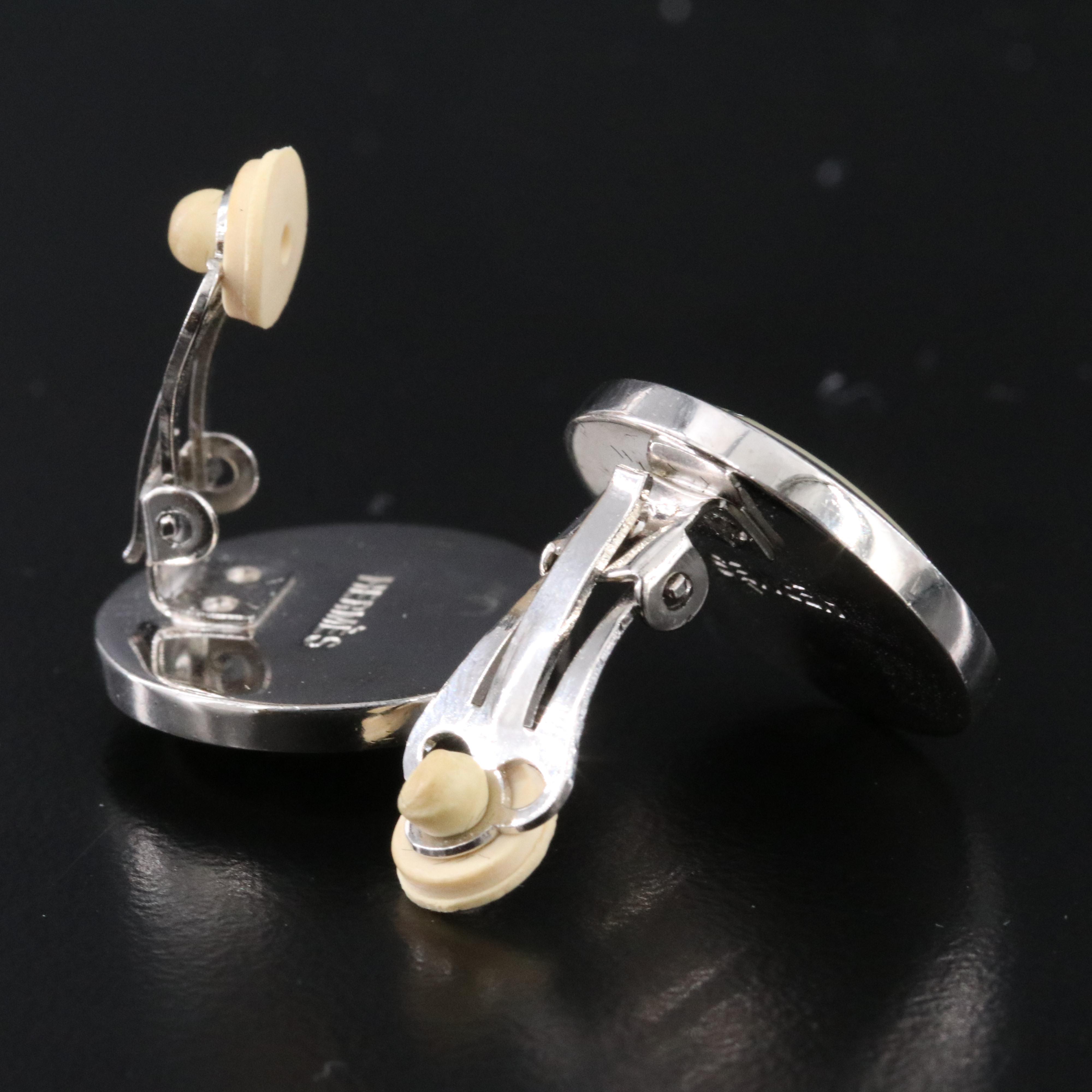 Hermès Enamel Clip Earrings