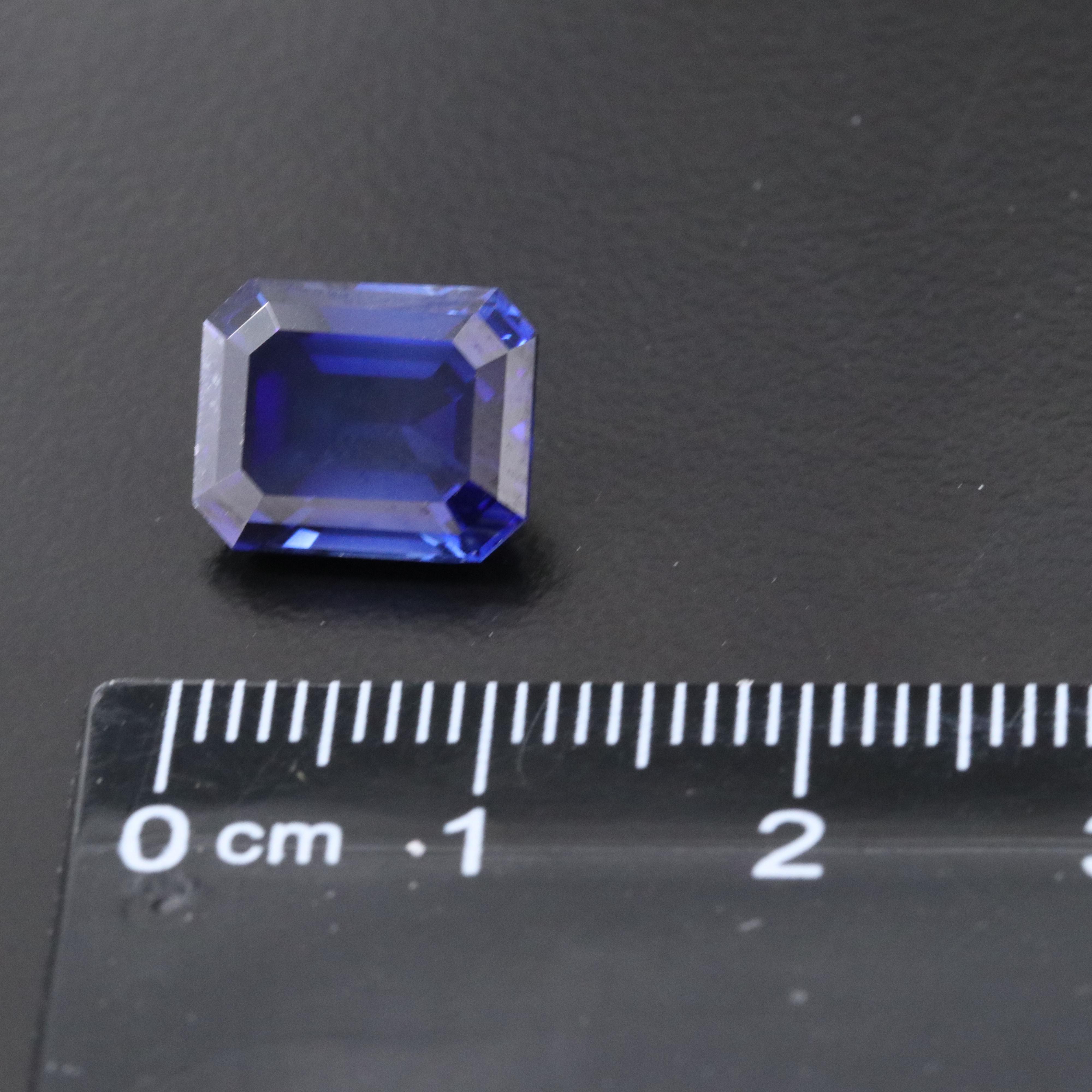 Loose 6.14 CT Lab Grown Sapphire