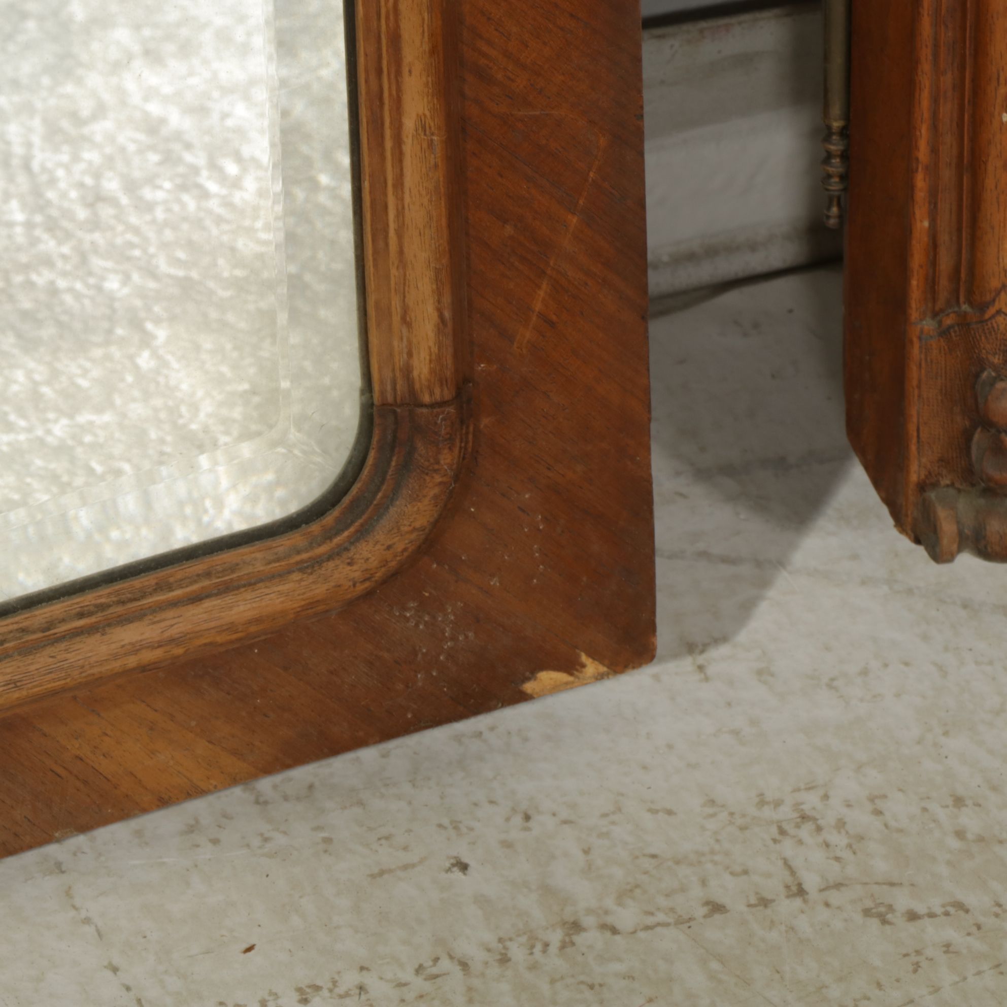 Louis XV Style Knockdown Armoire with Carved Rococo Cartouche, Late 19th Century