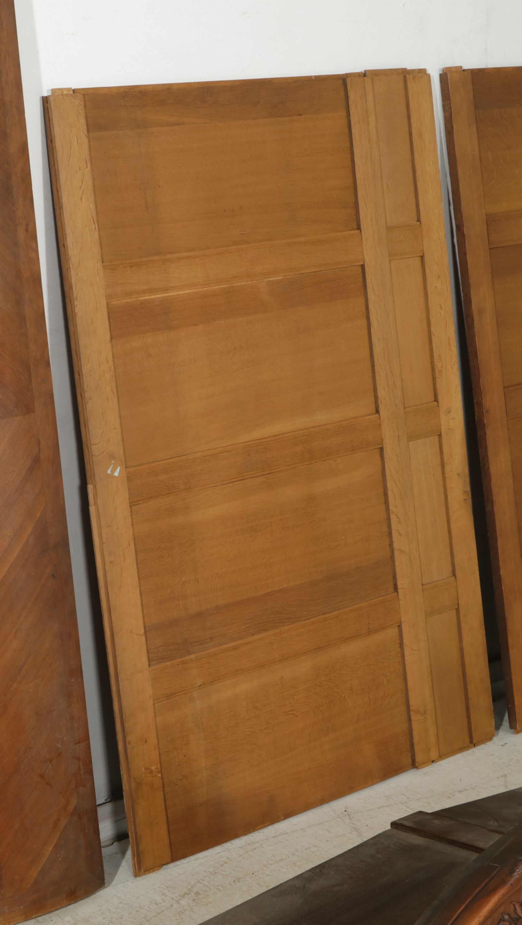 Louis XV Style Knockdown Armoire with Carved Rococo Cartouche, Late 19th Century