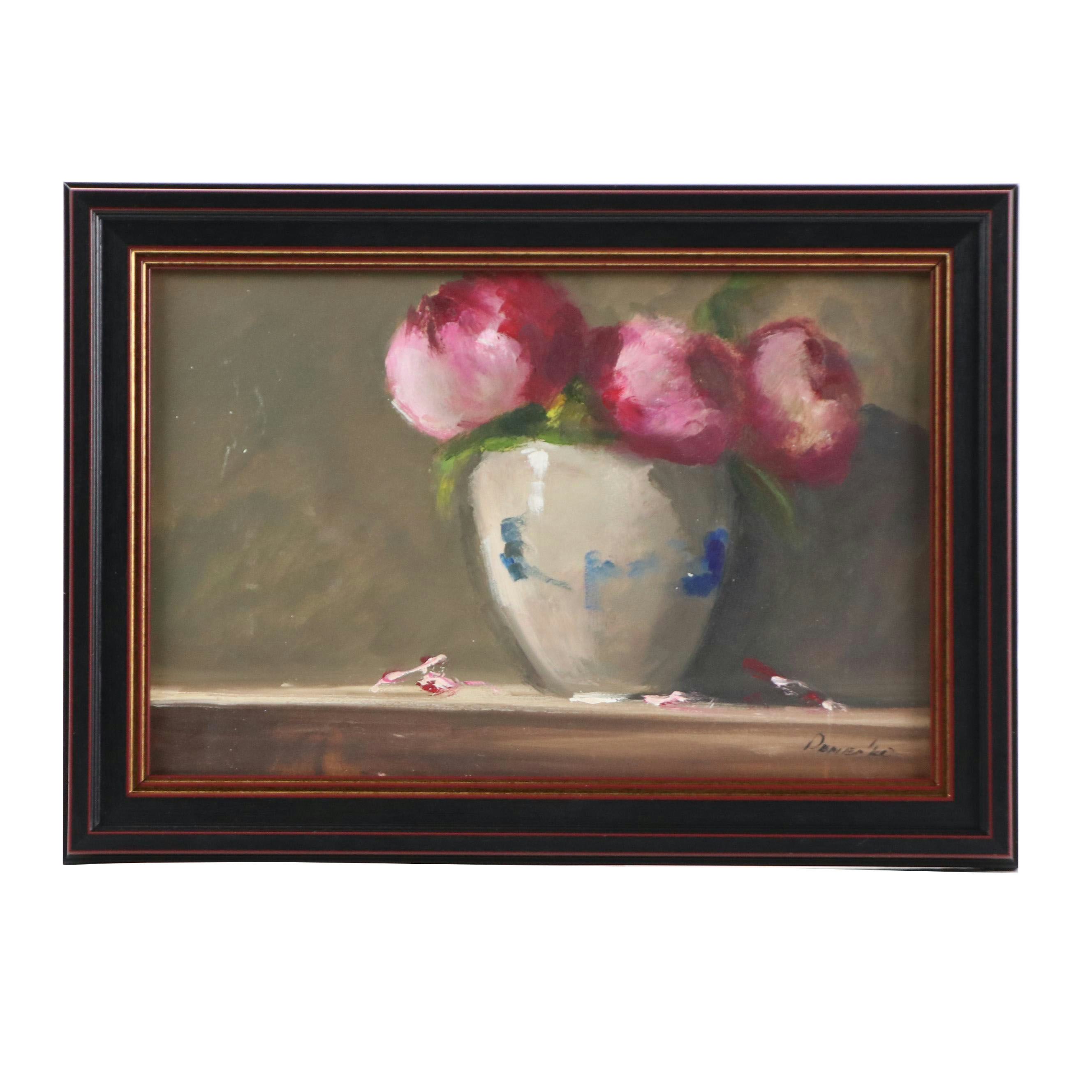 Natalie Demenko Floral Still Life Oil Painting, 21st Century