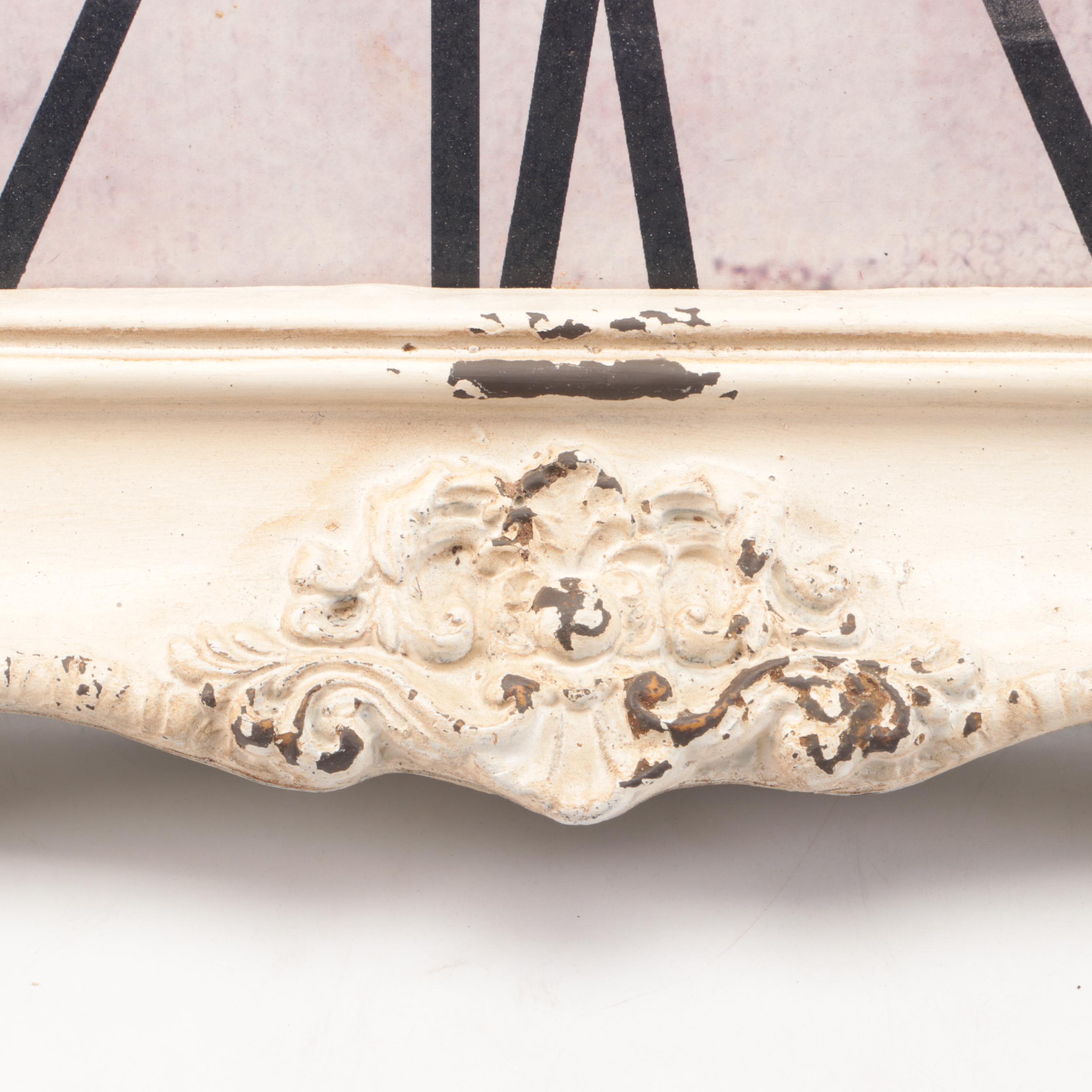 Frontgate Queen Size Down Blanket in Lavender with Parisian Inspired Clock