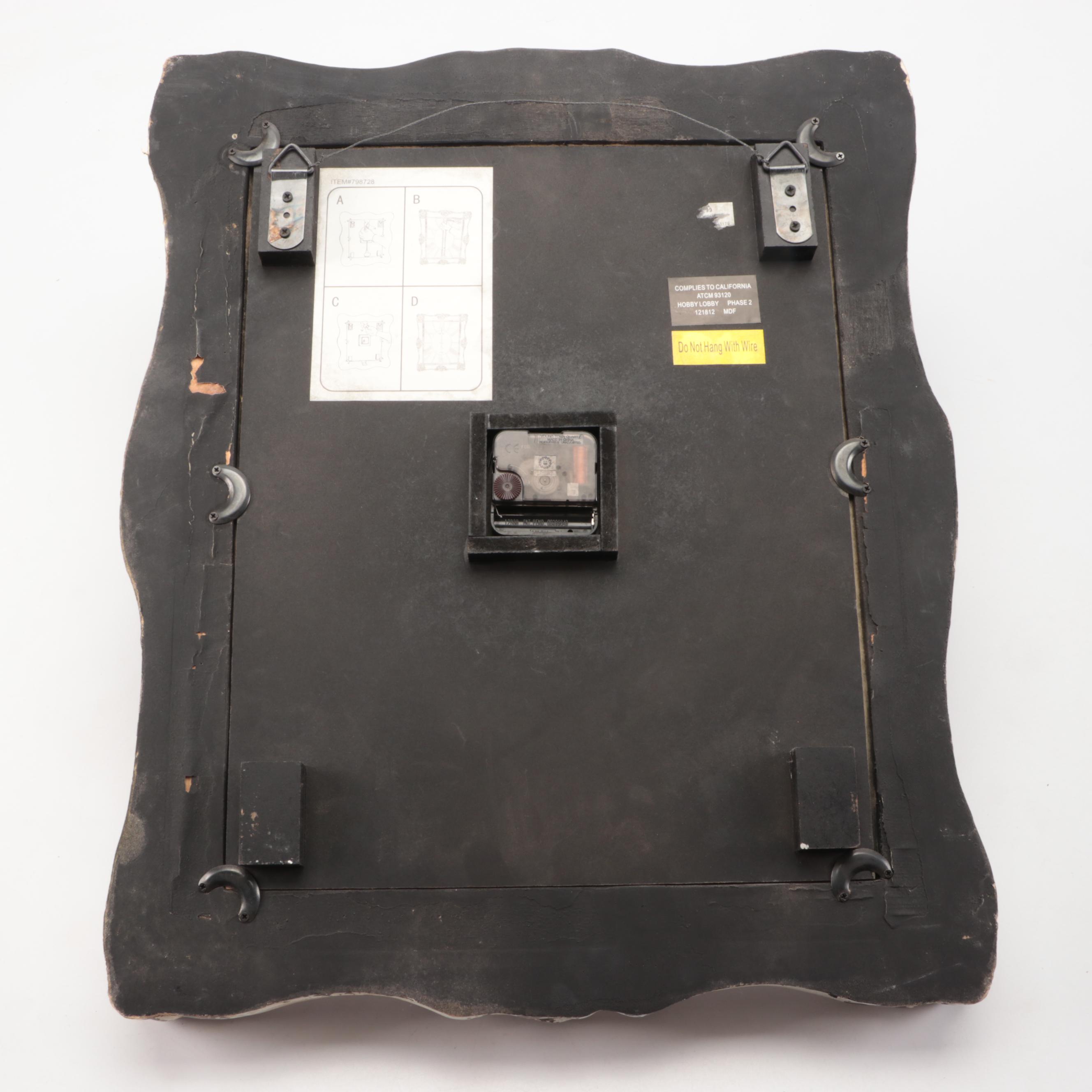 Frontgate Queen Size Down Blanket in Lavender with Parisian Inspired Clock