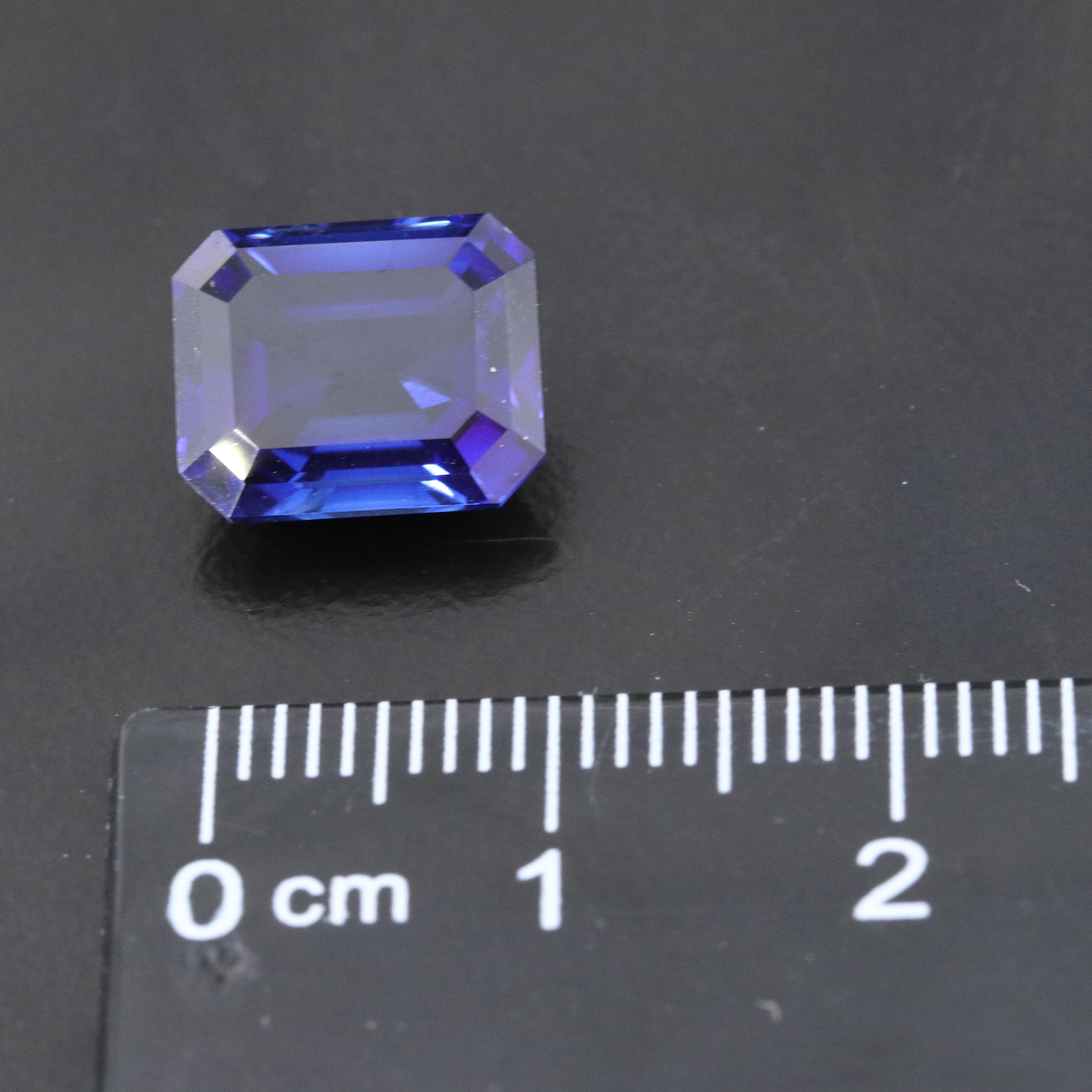 Loose 6.36 CT Lab Grown Sapphire