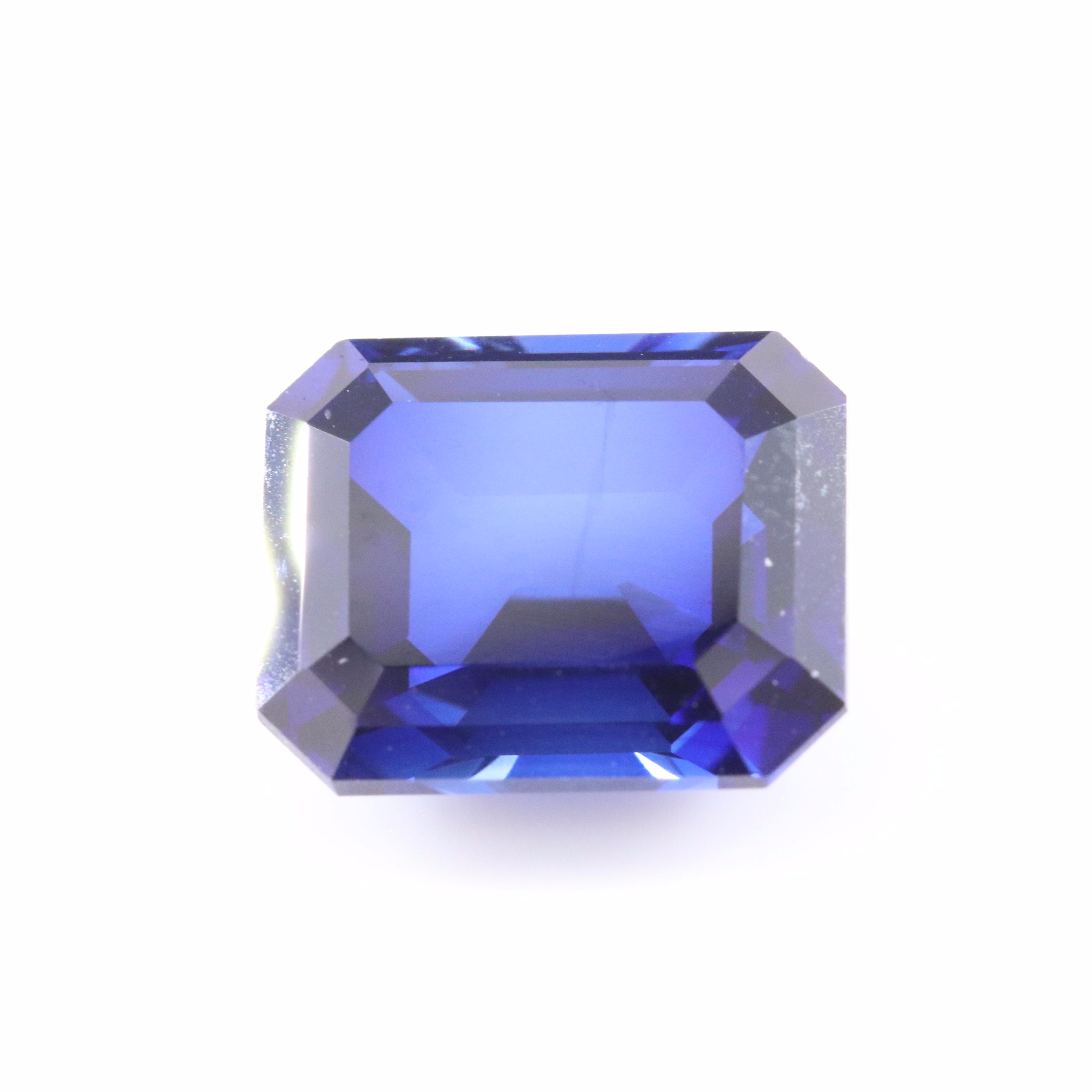 Loose 6.36 CT Lab Grown Sapphire