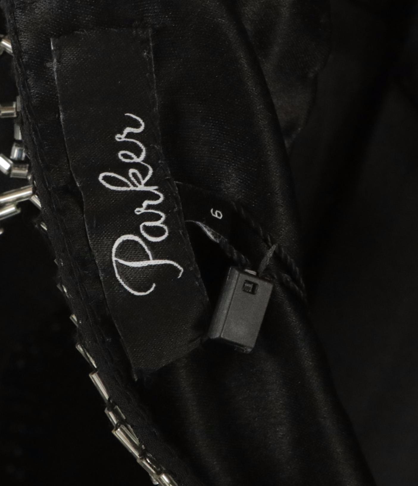 Parker Silk Lined Beaded Halter & Flapper Dress W Elizabeth & James Sequin Dress