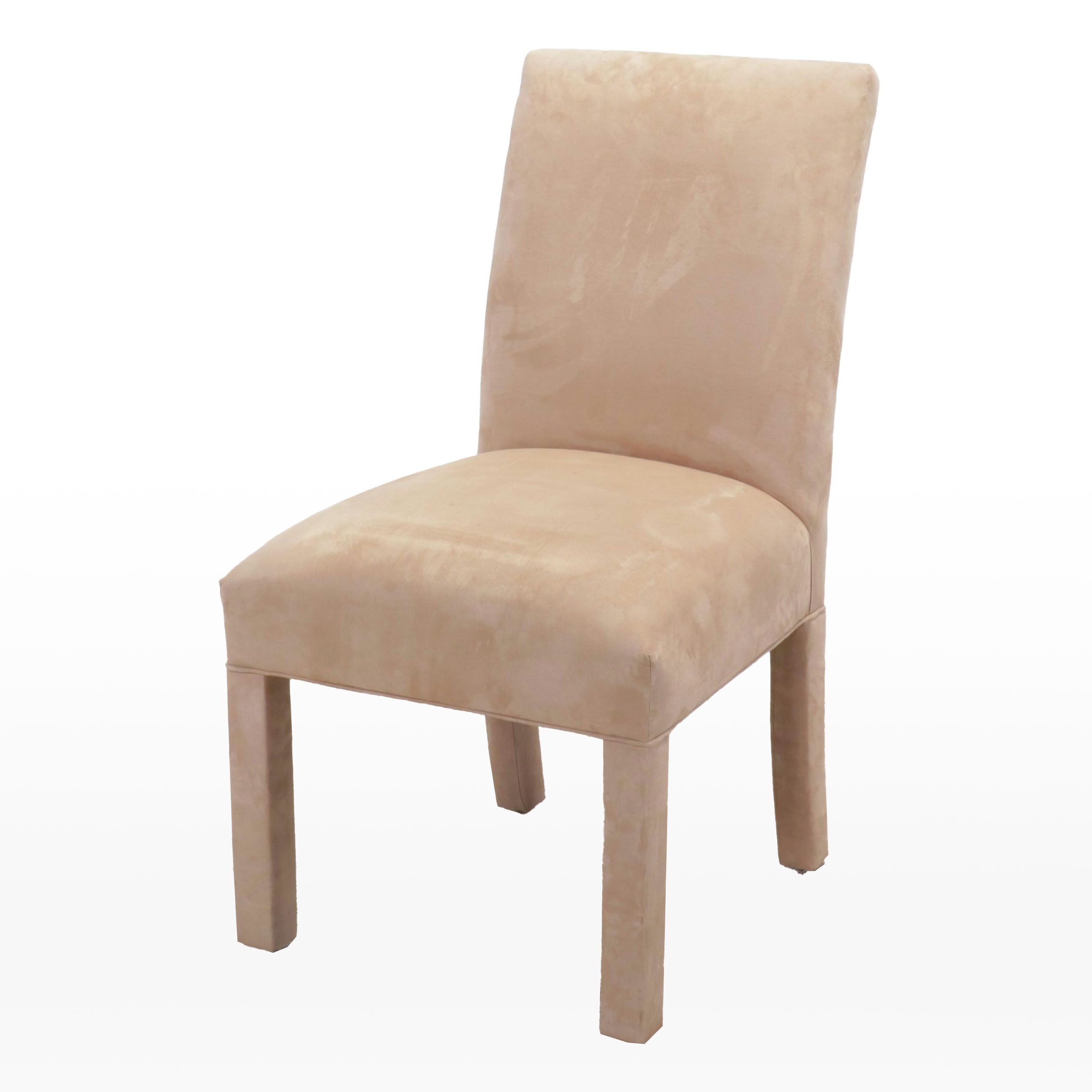 Contemporary Faux Suede Upholstered Side Chair