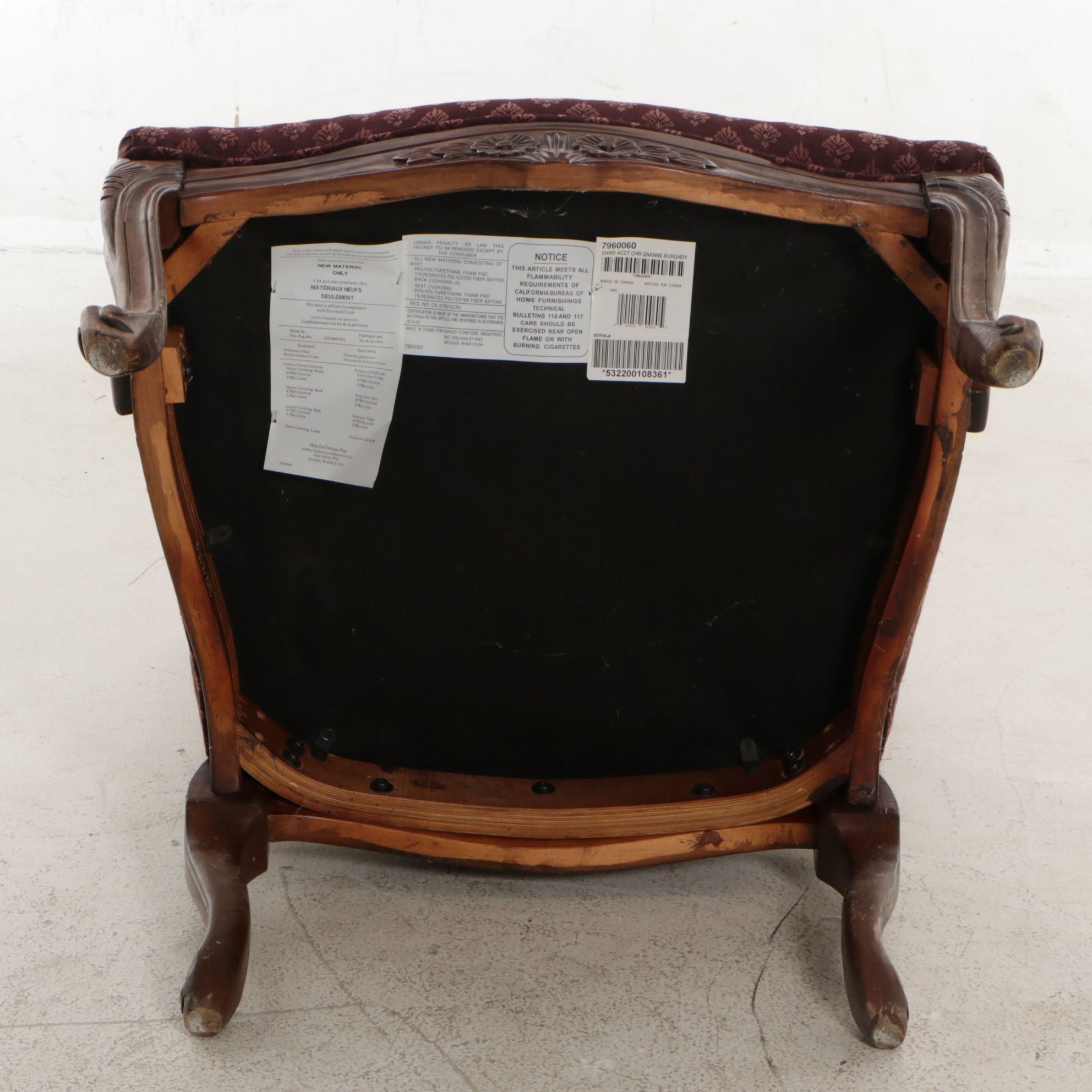 Ashley Furniture French Provincial Style Armchair, 21st Century