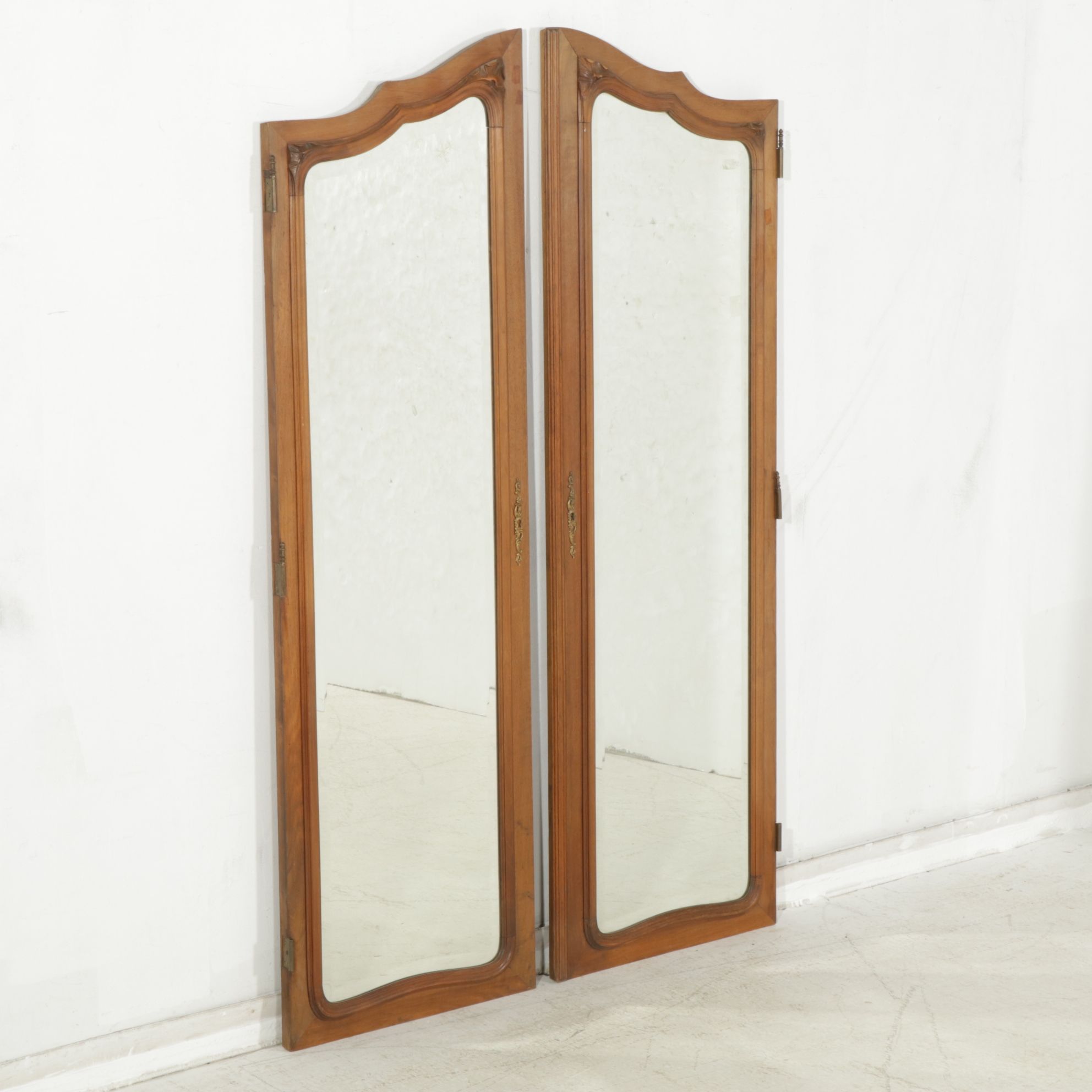 Louis XV Style Knockdown Armoire with Carved Rococo Cartouche, Late 19th Century