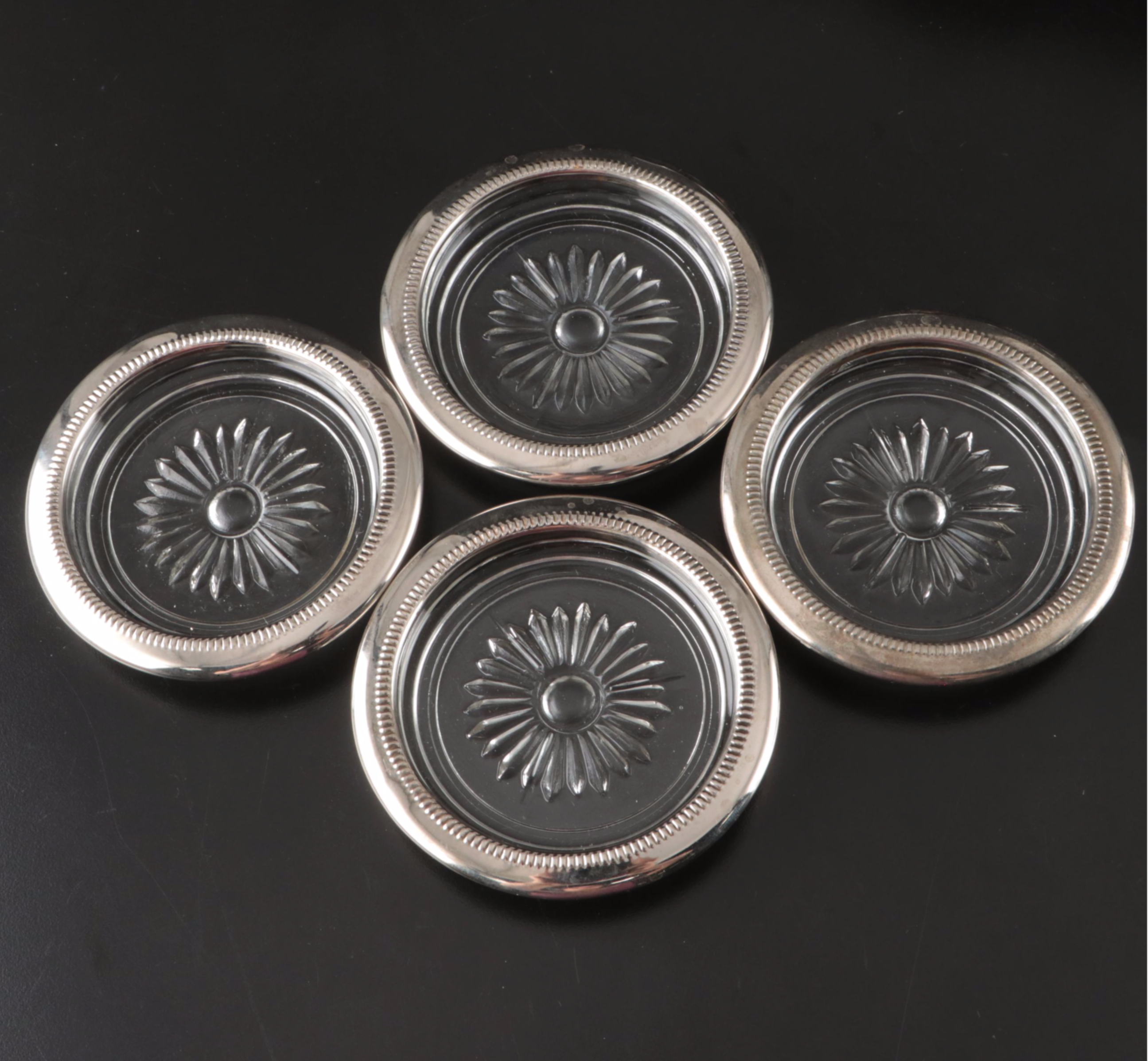 Victorian Style Napkin Rings with Other Silver Plate Tableware, 20th Century