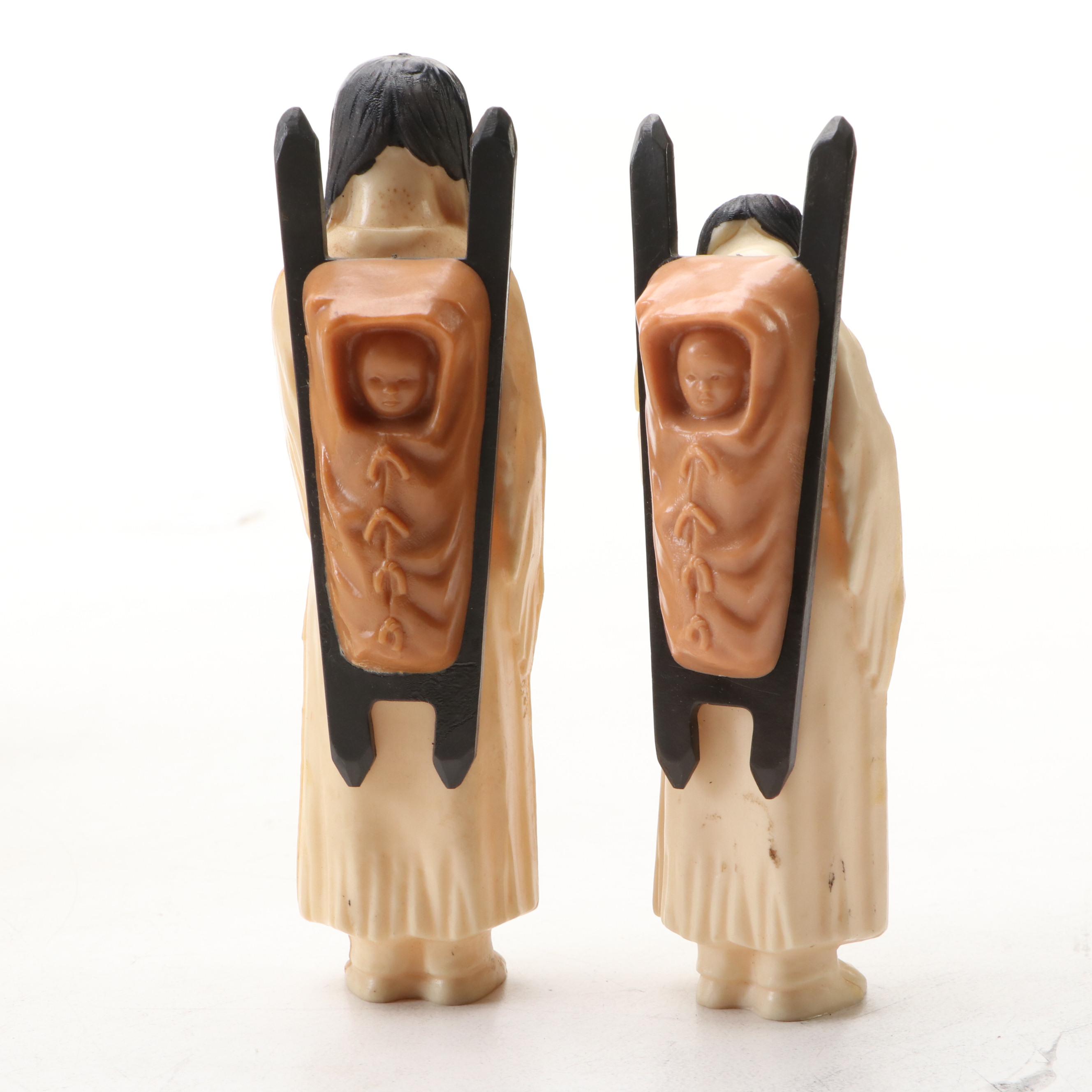 Vintage Plastic Native American Model Figurines