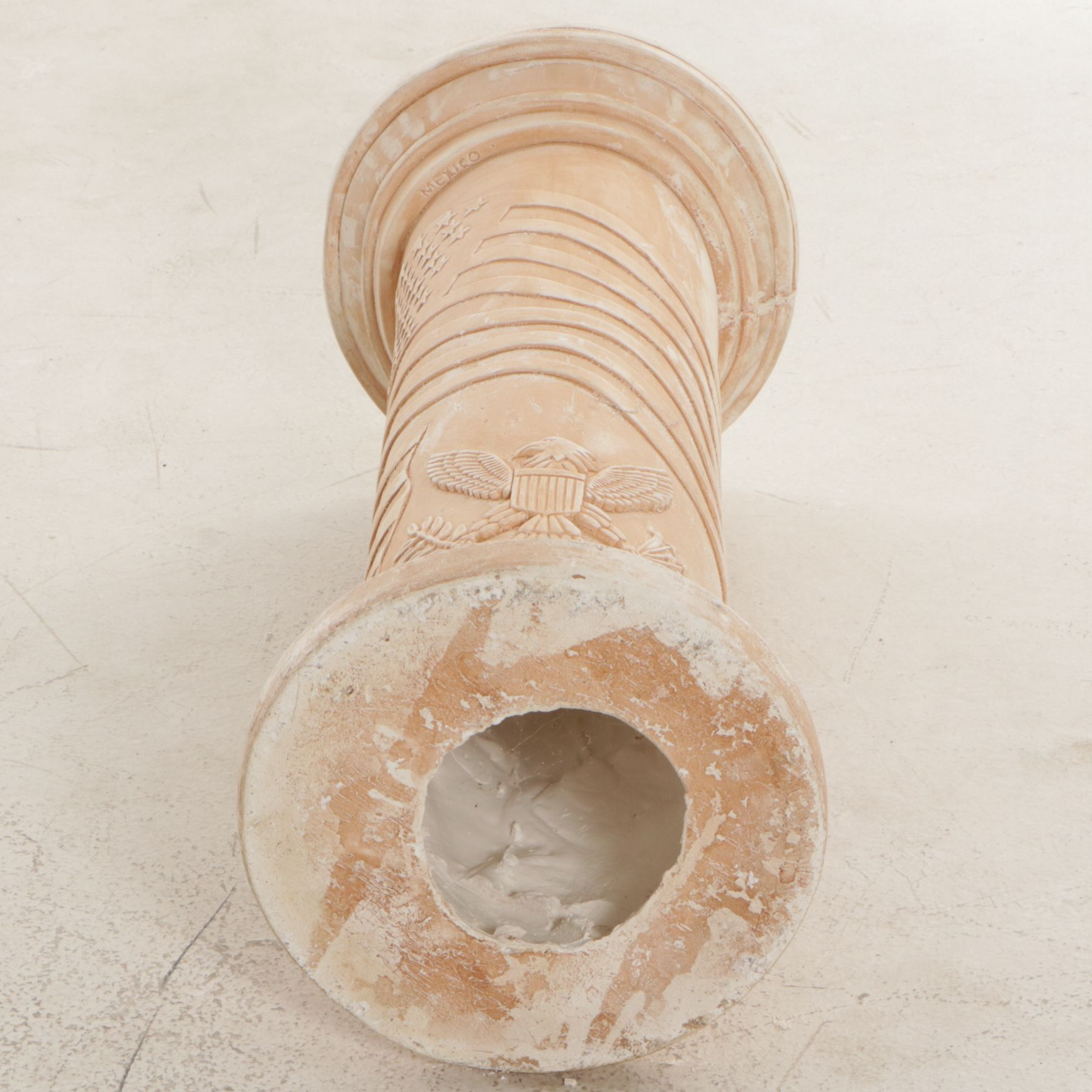 Patriotic American Flag and Eagle Column Plant Stand