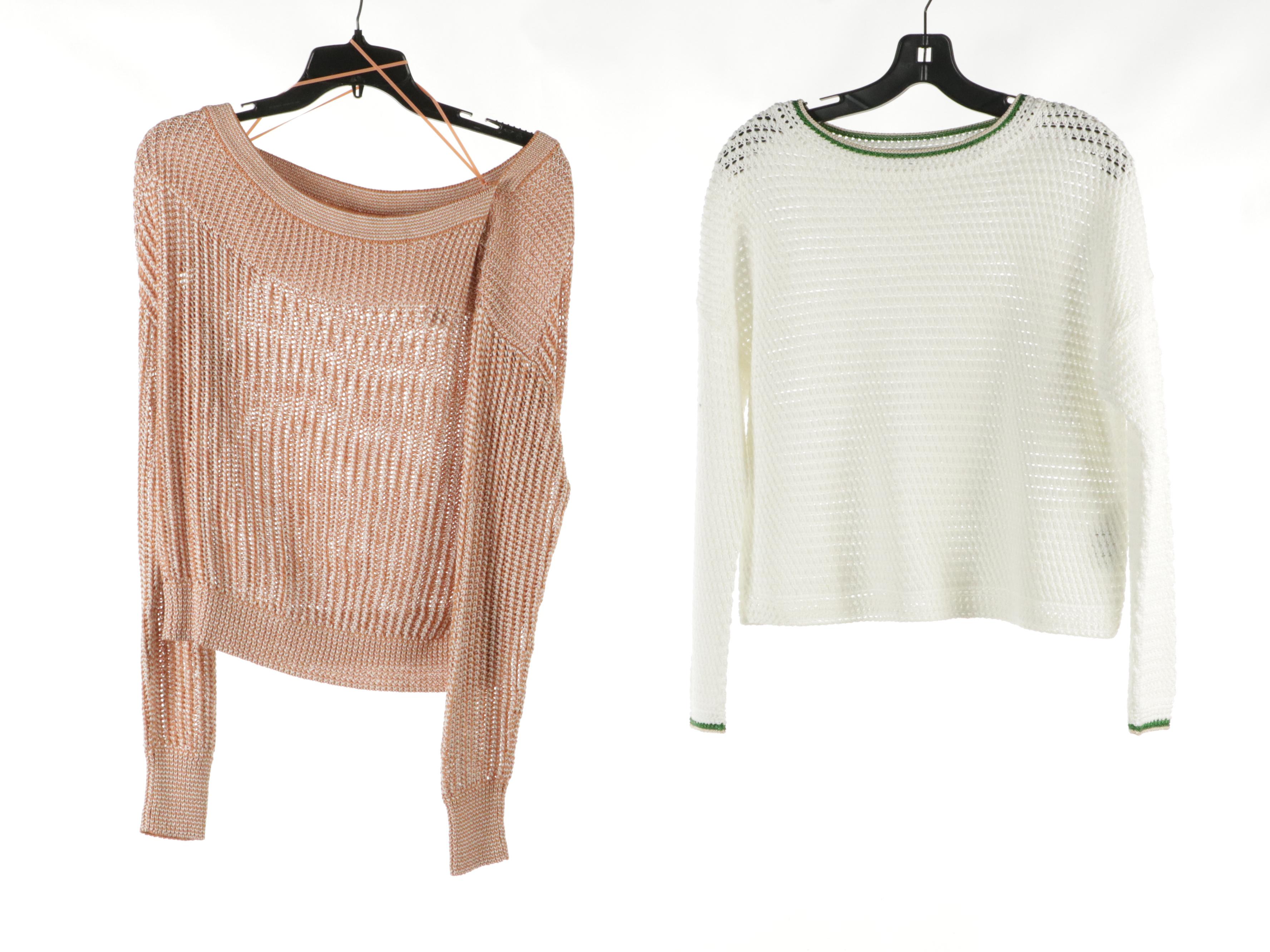 Intermix Cotton Blouse & Knit Sweater, Free People Cropped Cardigan, and More