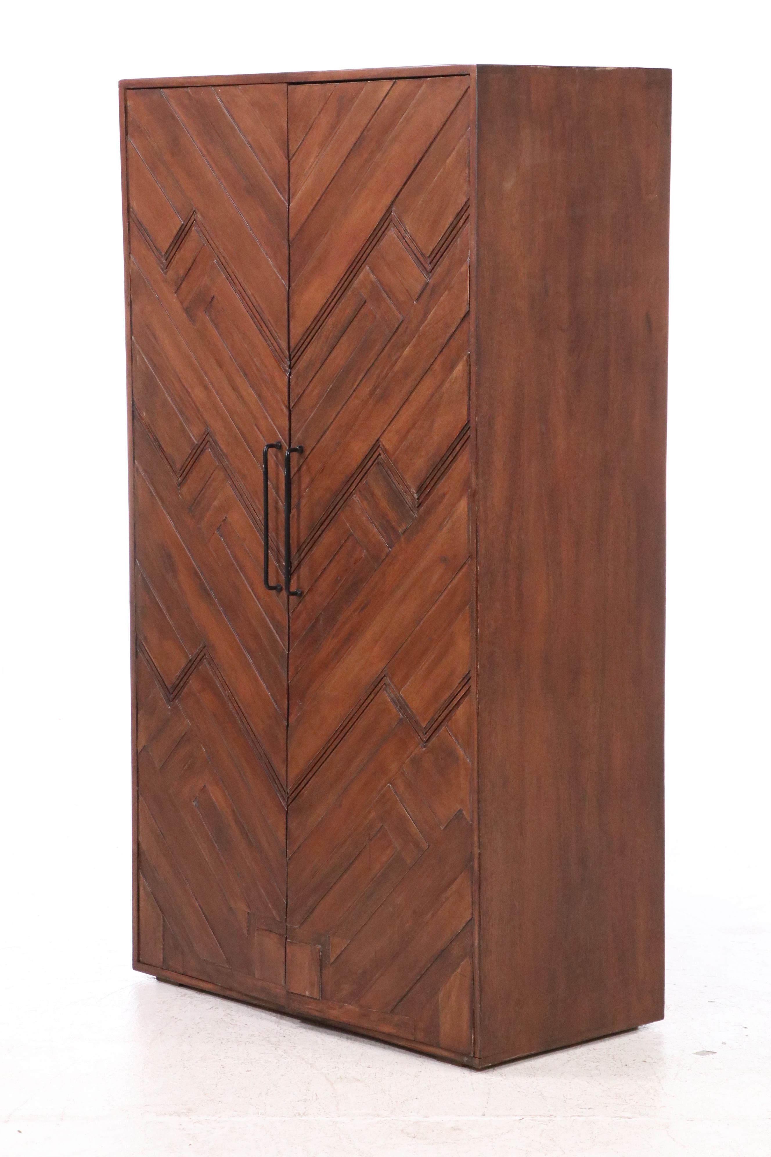Modern Art Deco Style Wooden Cabinet
