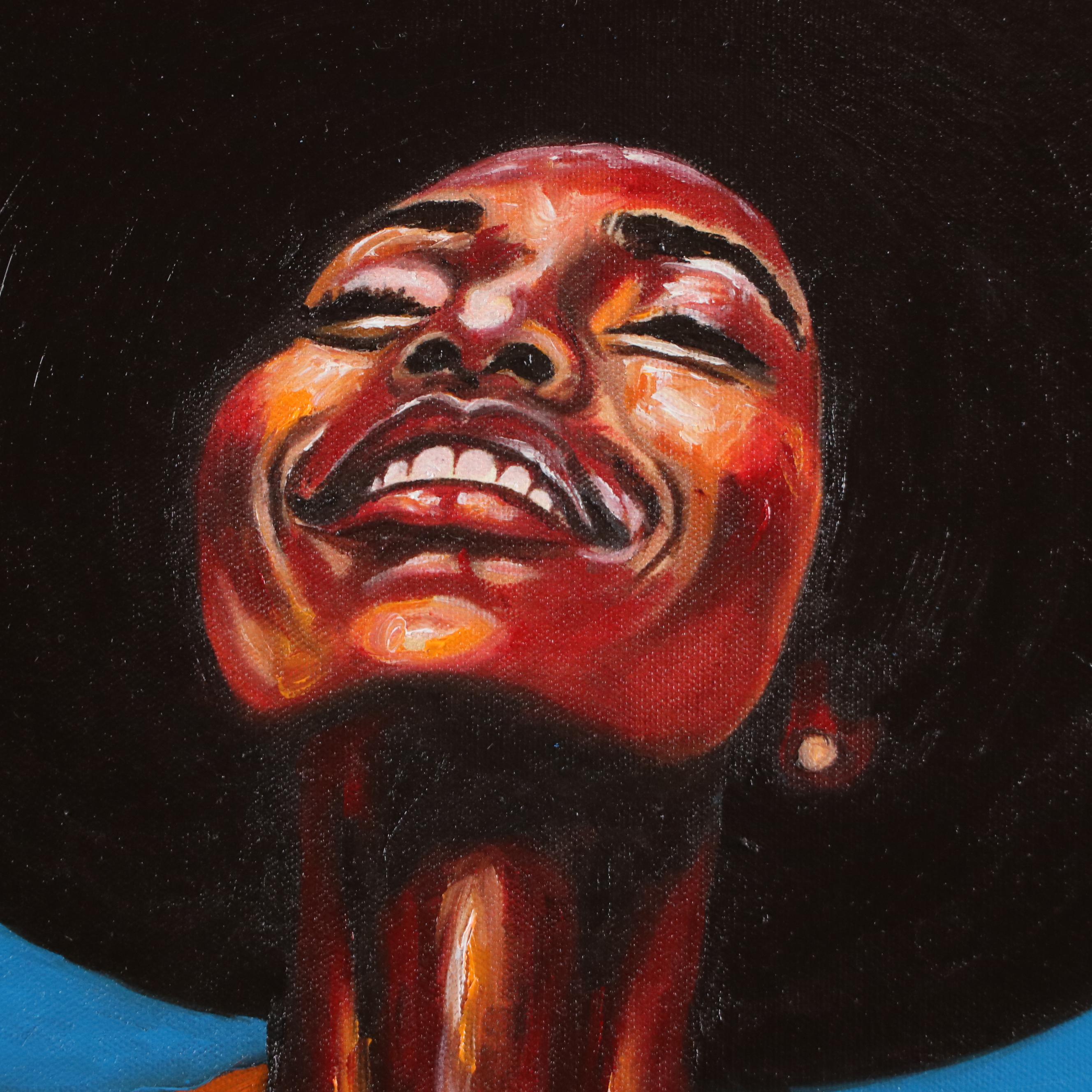 Oluwakemi Omowaire Portrait Oil Painting "Light Bearer," 21st Century