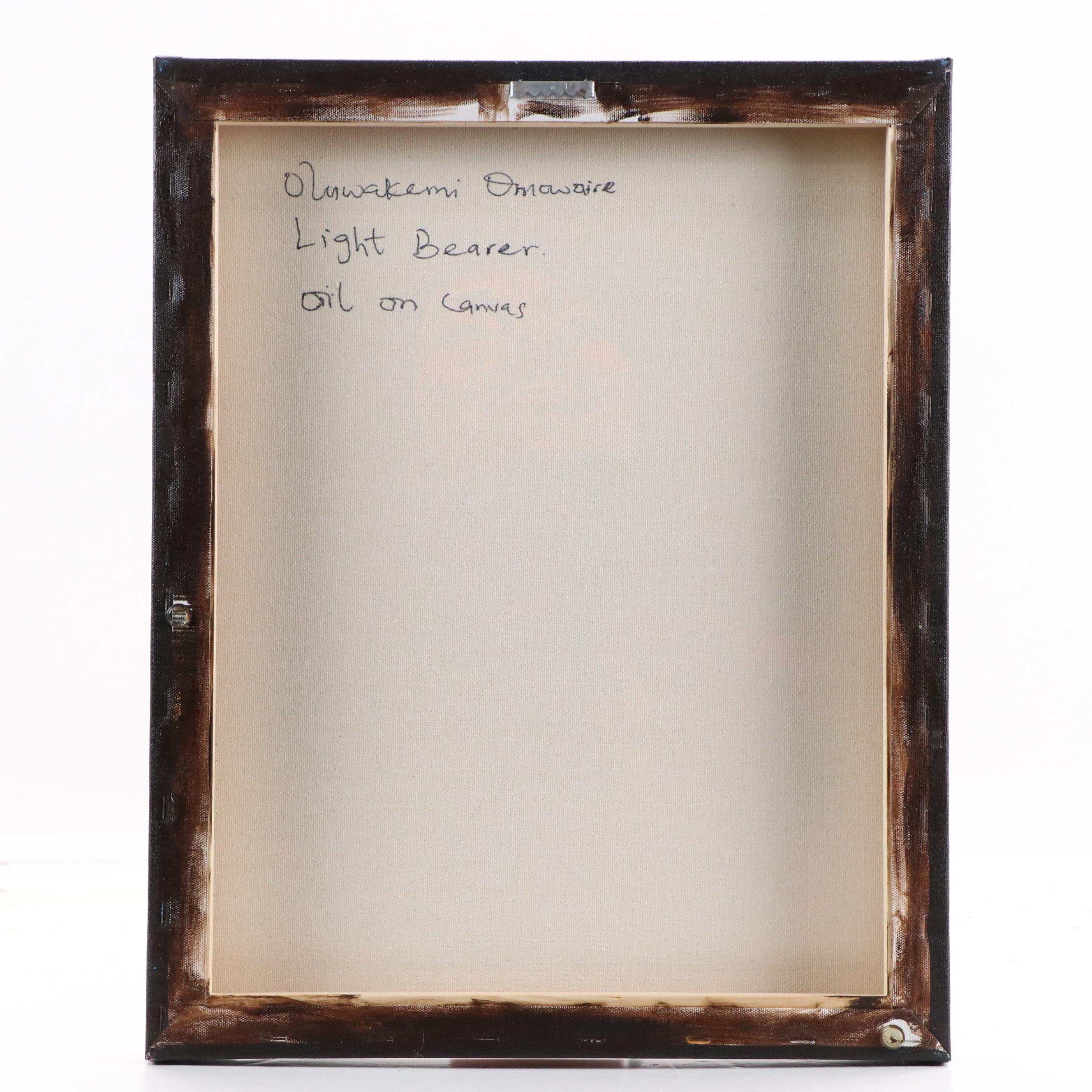 Oluwakemi Omowaire Portrait Oil Painting "Light Bearer," 21st Century