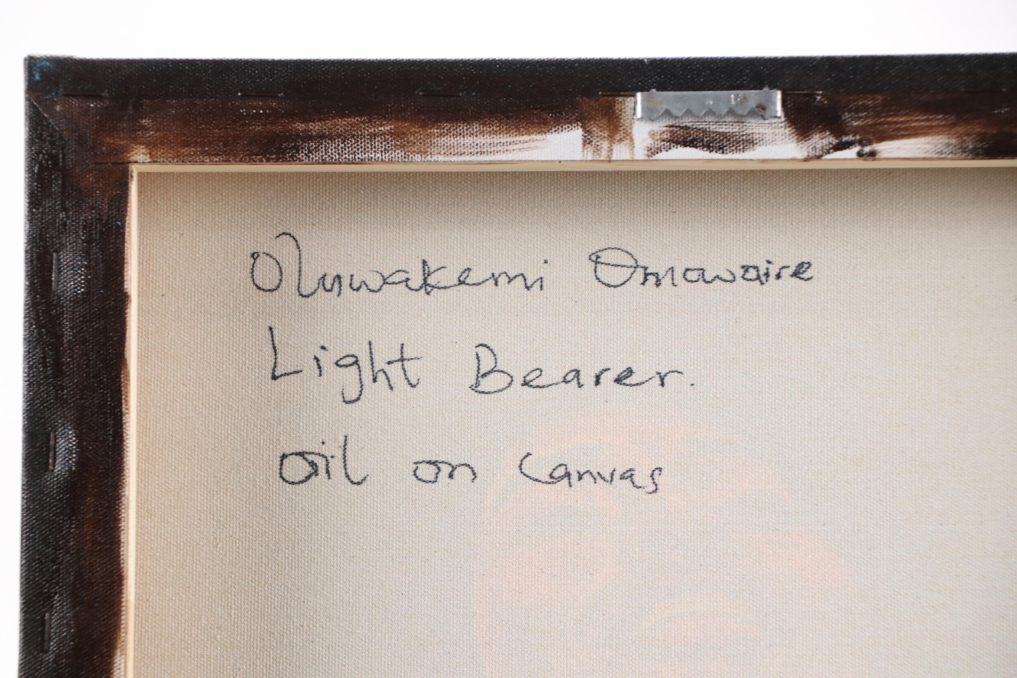 Oluwakemi Omowaire Portrait Oil Painting "Light Bearer," 21st Century