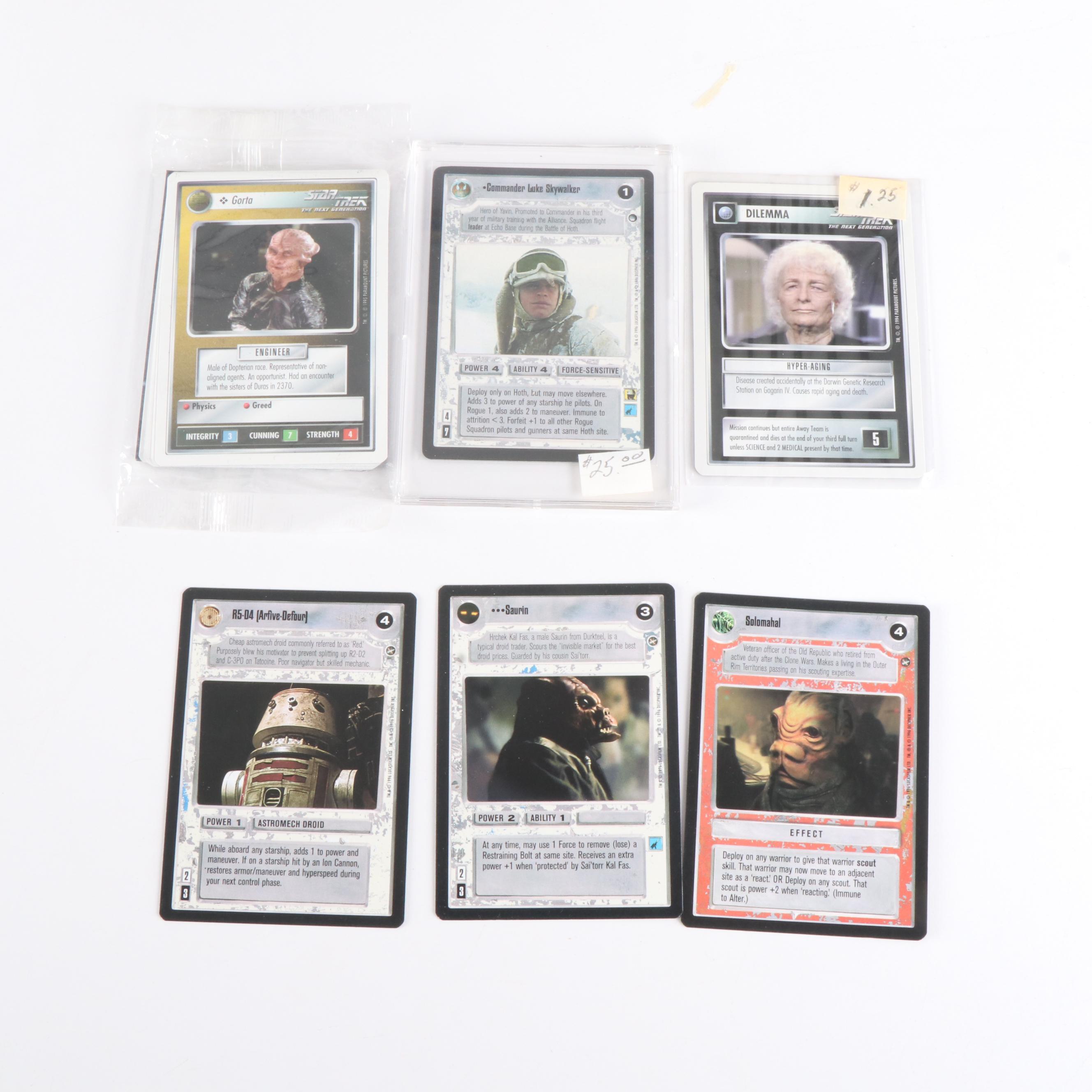 Star Trek and Star Wars Trading Cards with Comic Books and More