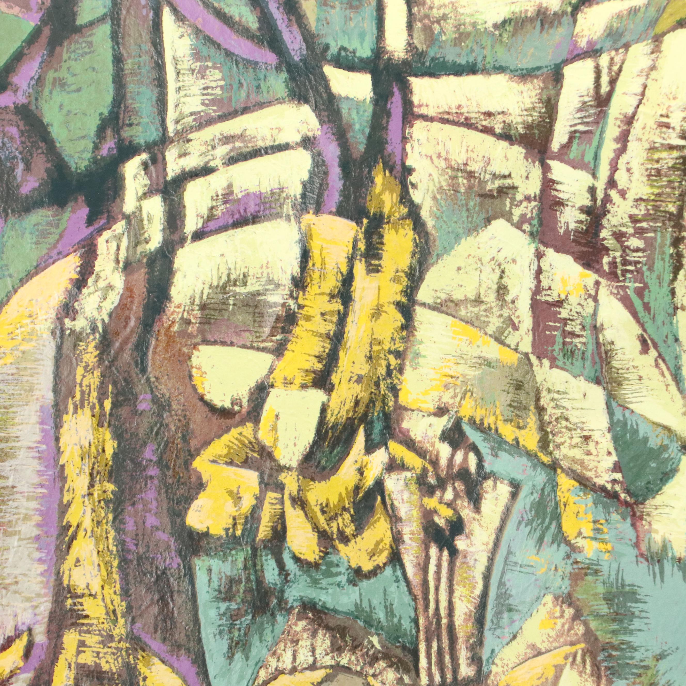 Zhou Ling Serigraph "Quiet Moment," 1990