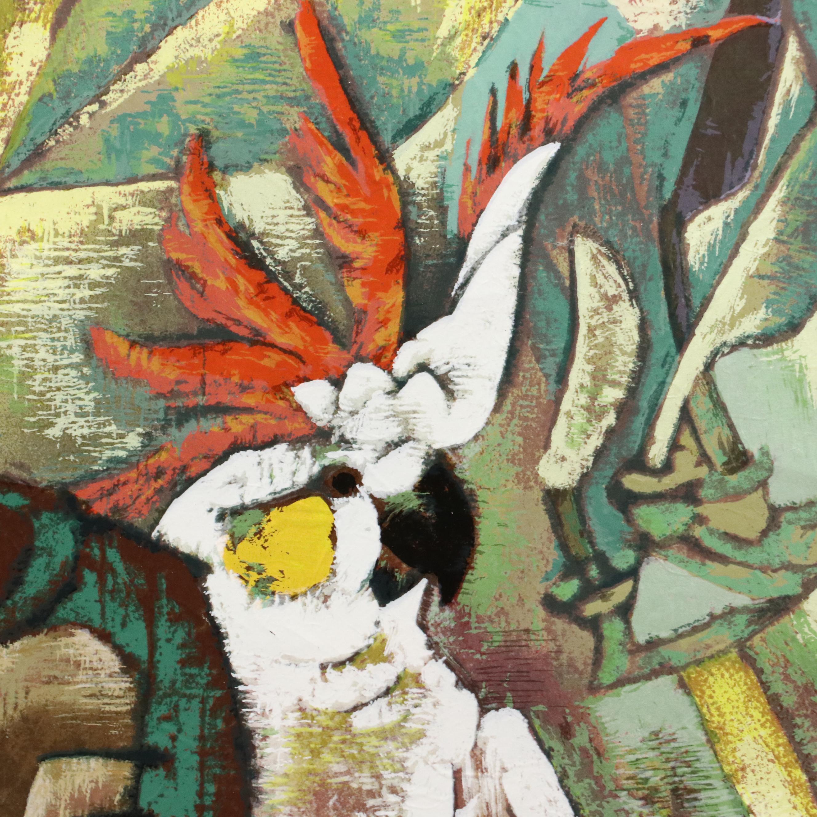 Zhou Ling Serigraph "Quiet Moment," 1990