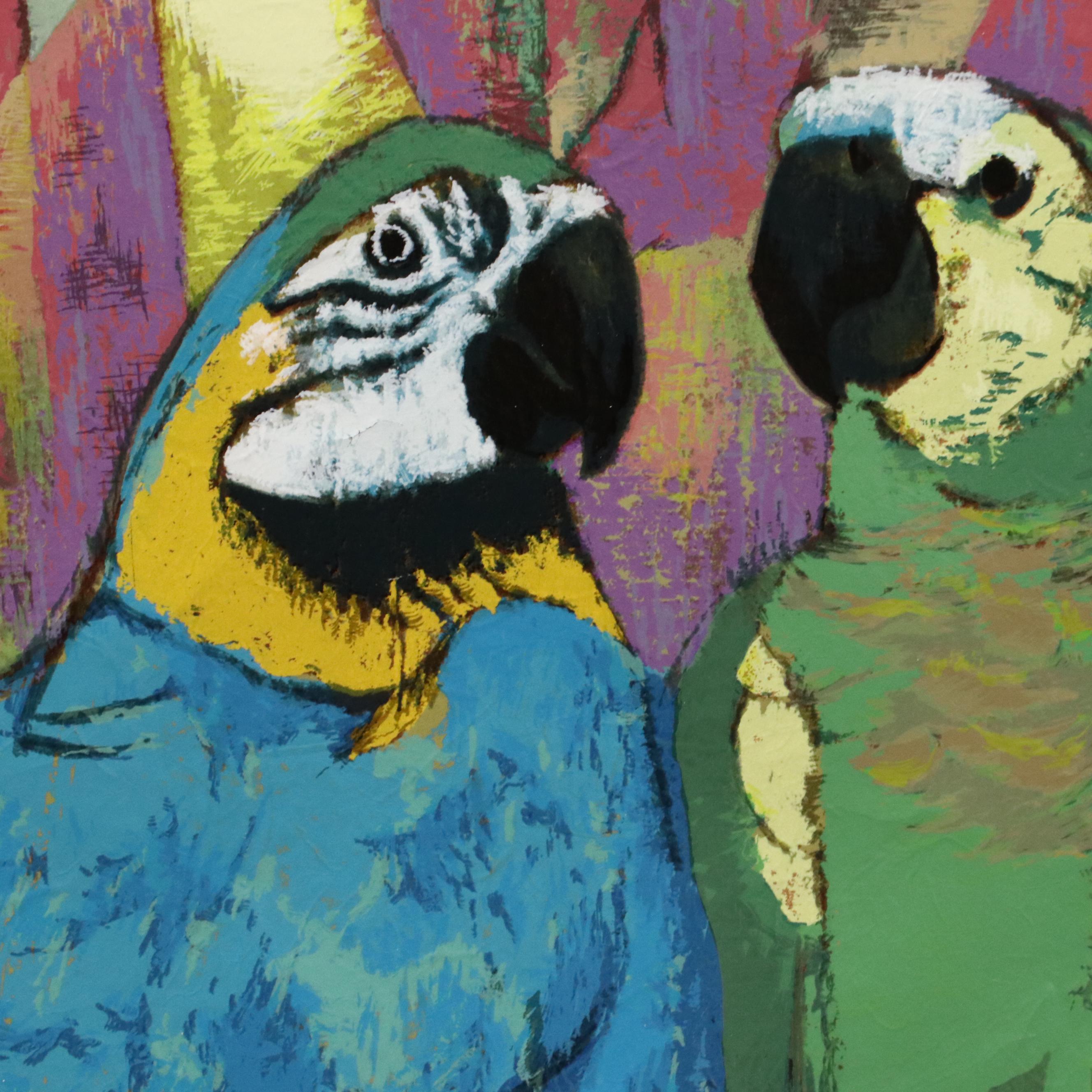 Zhou Ling Serigraph "Quiet Moment," 1990