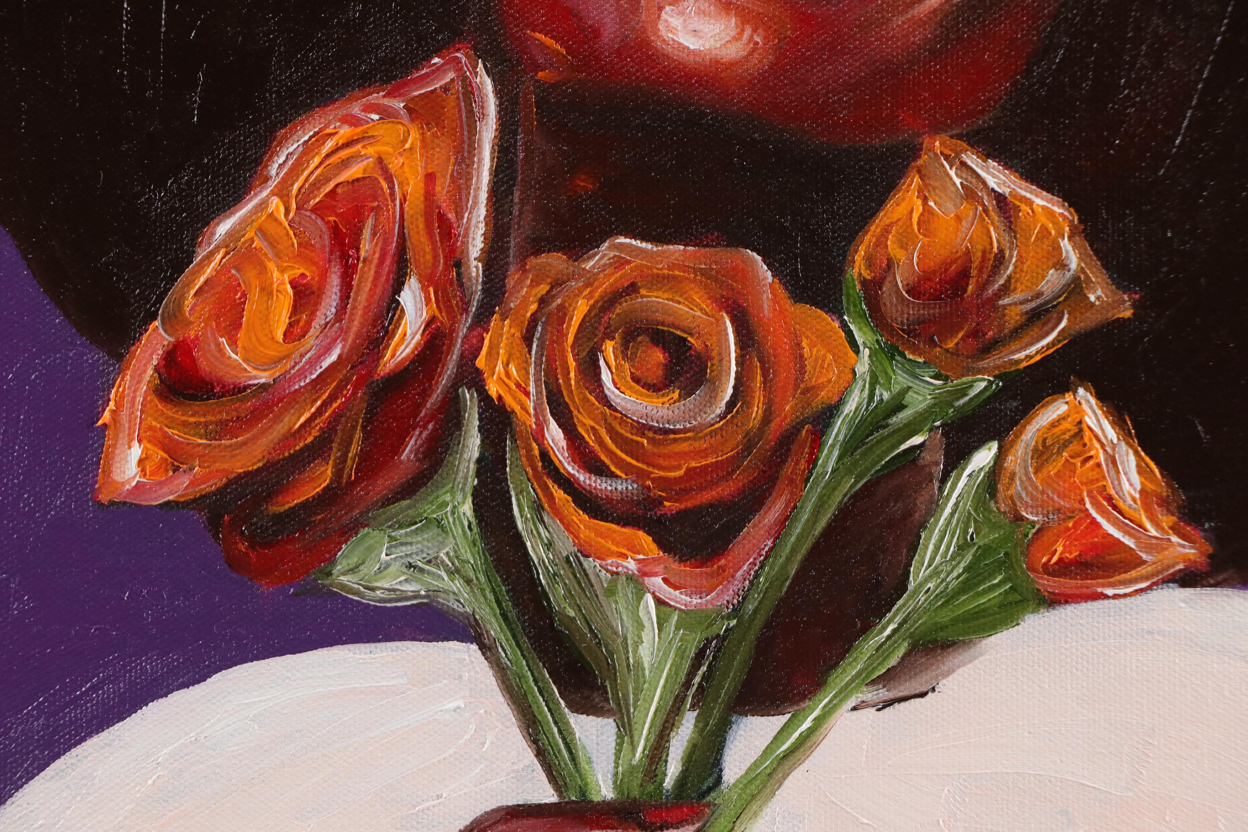 Oluwakemi Omowaire Portrait Oil Painting "Joy in Every Season," 21st Century