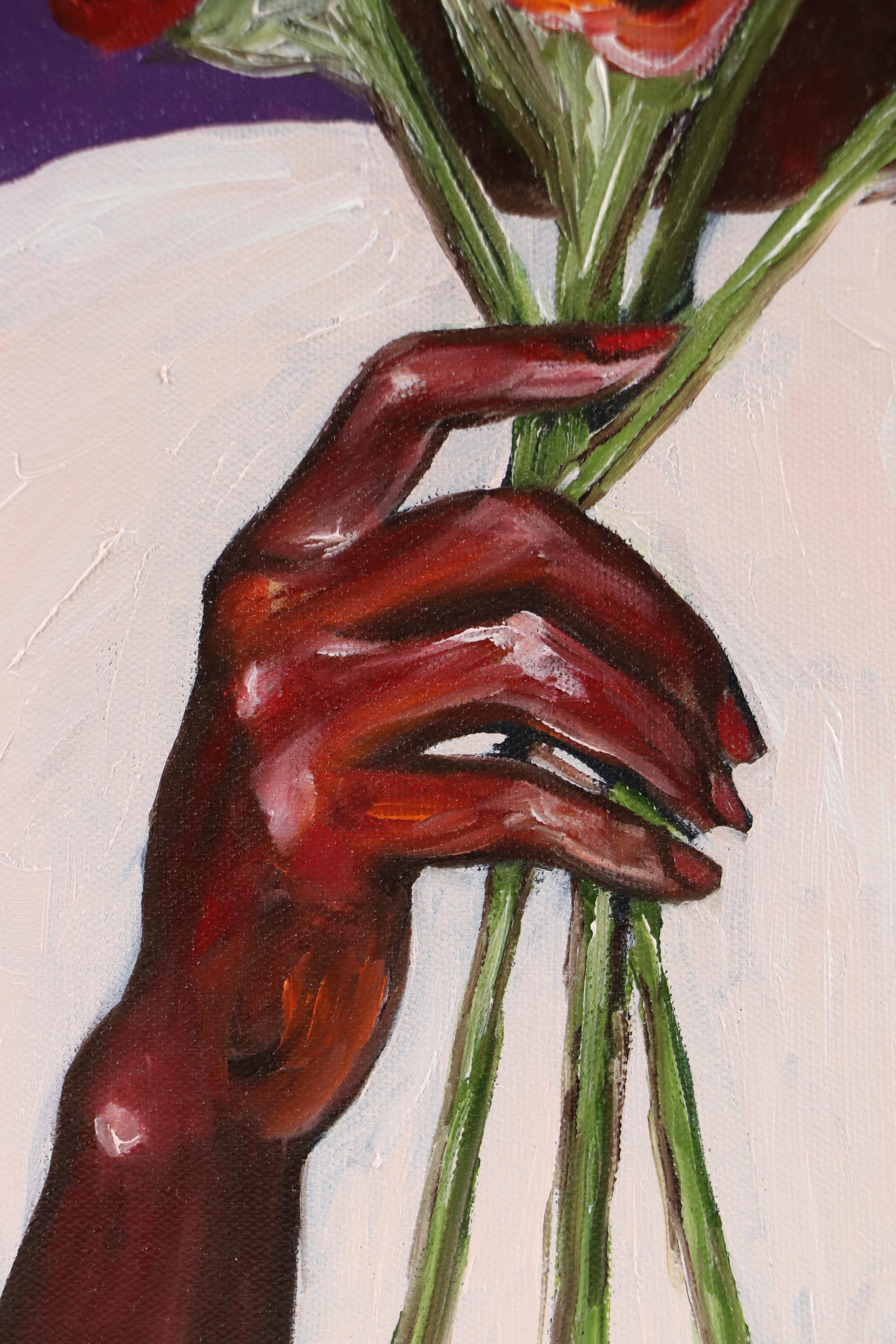 Oluwakemi Omowaire Portrait Oil Painting "Joy in Every Season," 21st Century