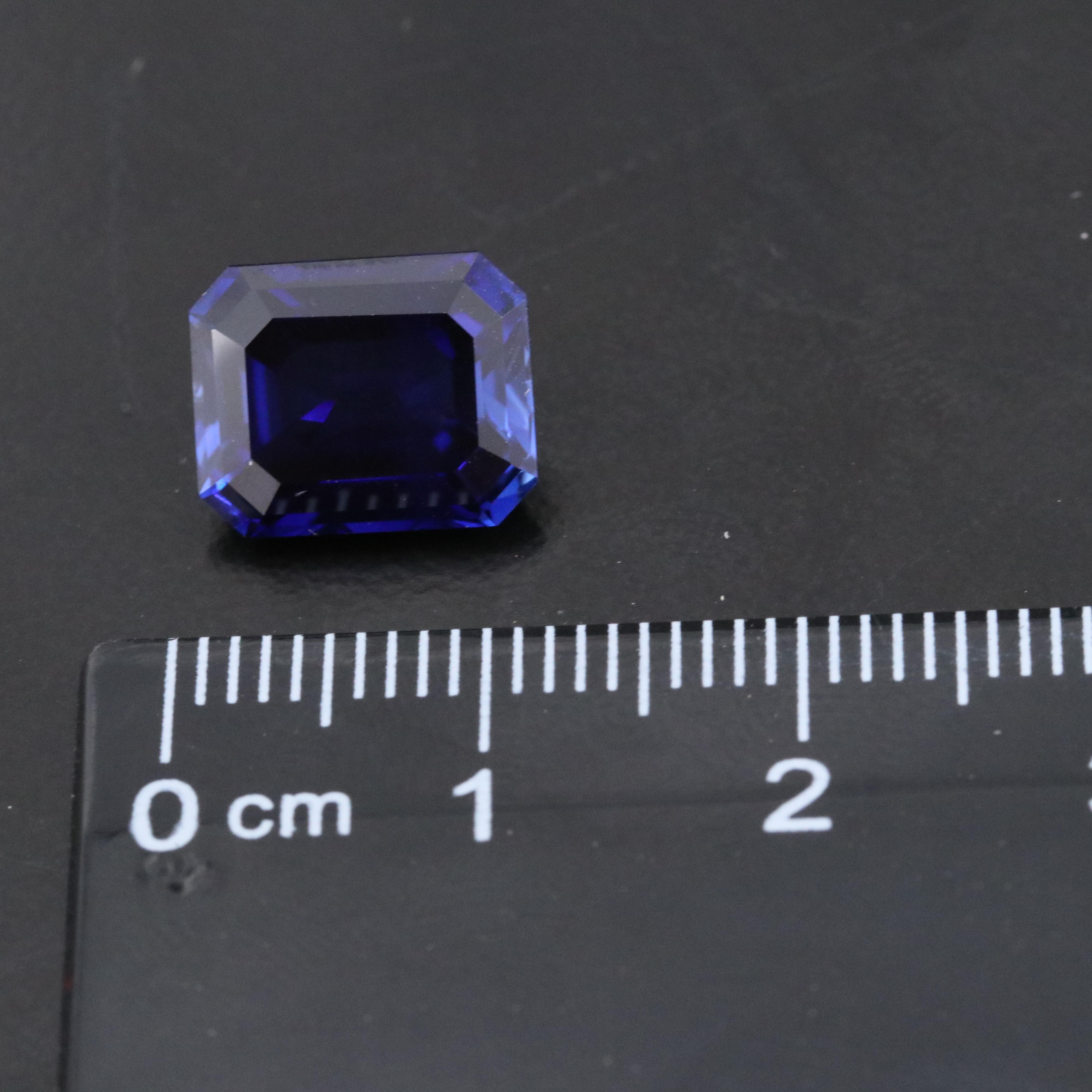 Loose 5.86 CT Lab Grown Sapphire