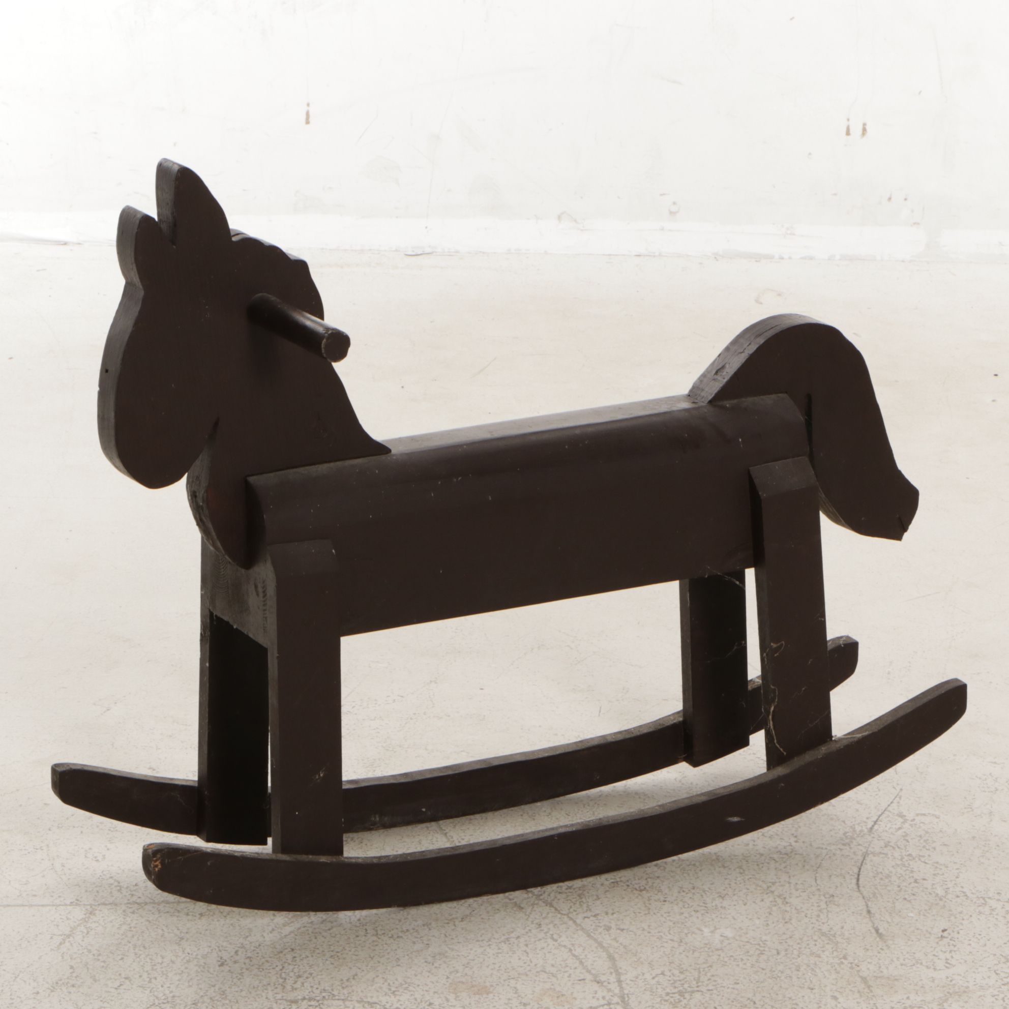 Chocolate Brown Handcrafted Wooden Rocking Horse