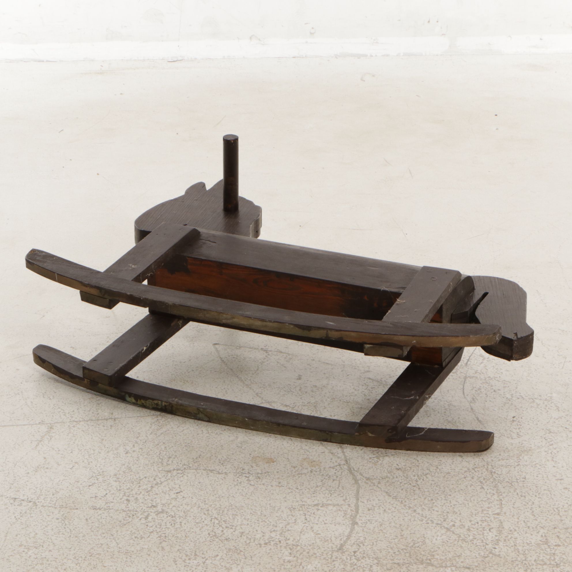 Chocolate Brown Handcrafted Wooden Rocking Horse