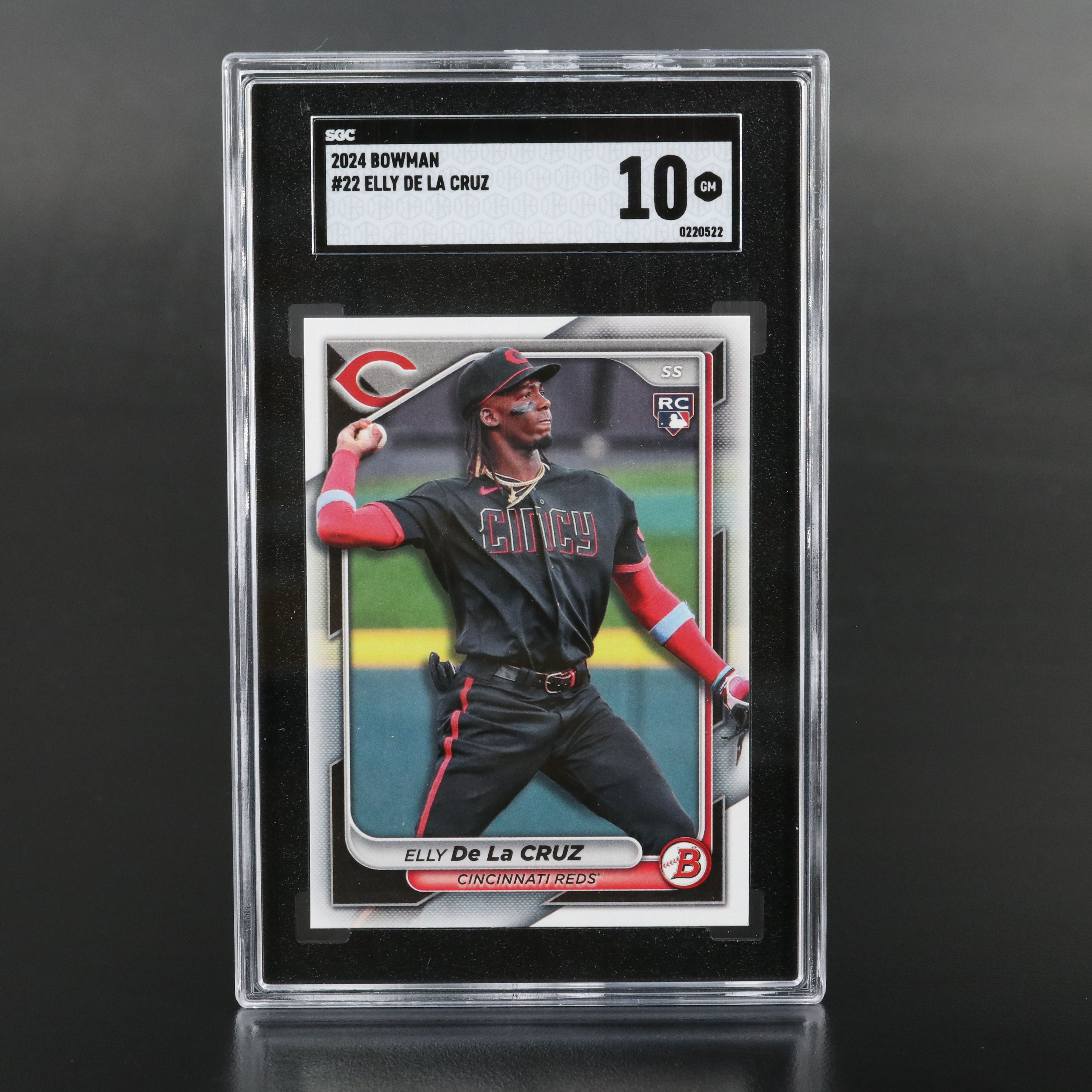 2024 Bowman Elly De La Cruz Cincinnati Reds Rookie Card Graded SGC 10